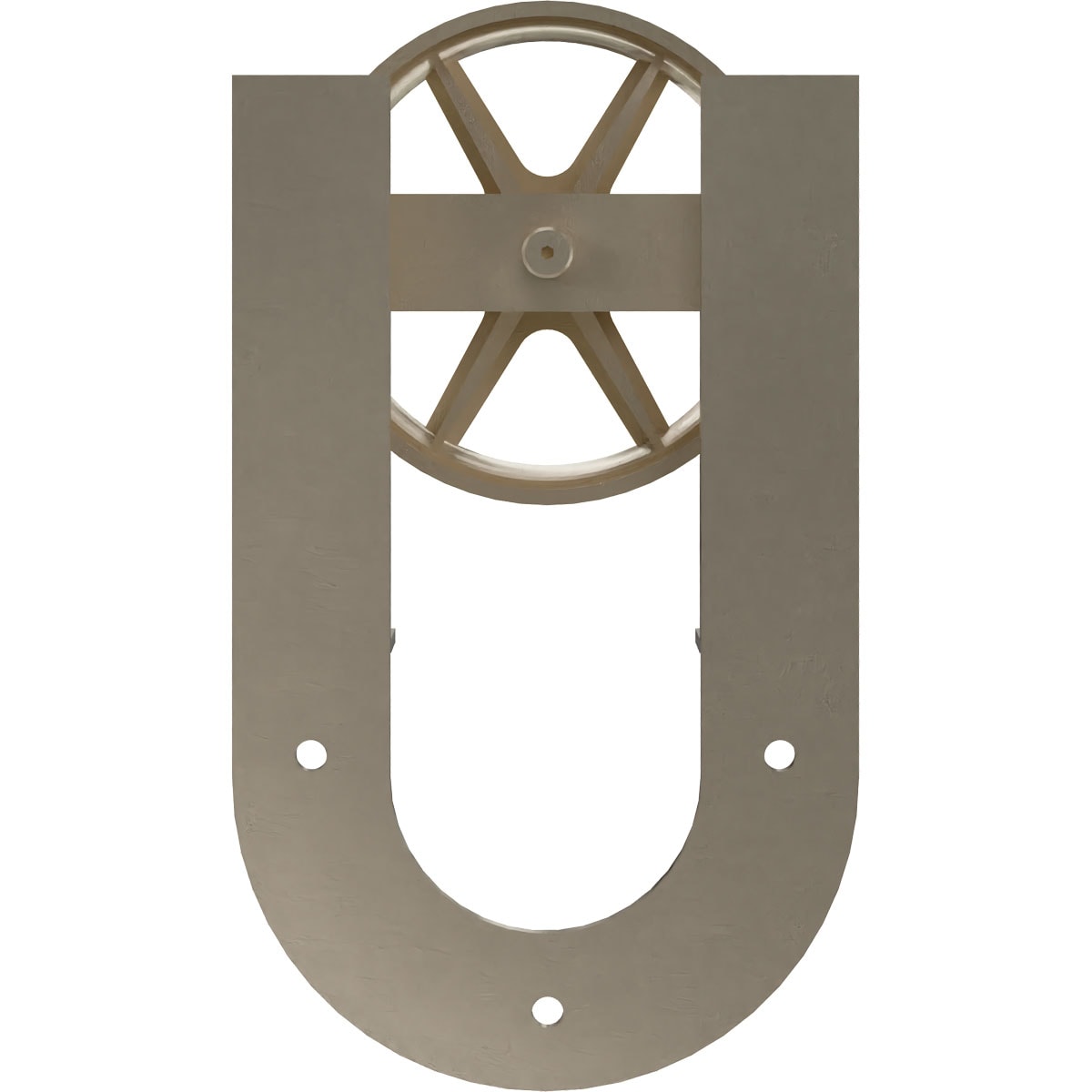 Goldberg Brothers GB60014R2WWZ White Bronze Indoor Horseshoe Single Double Barn door hanger