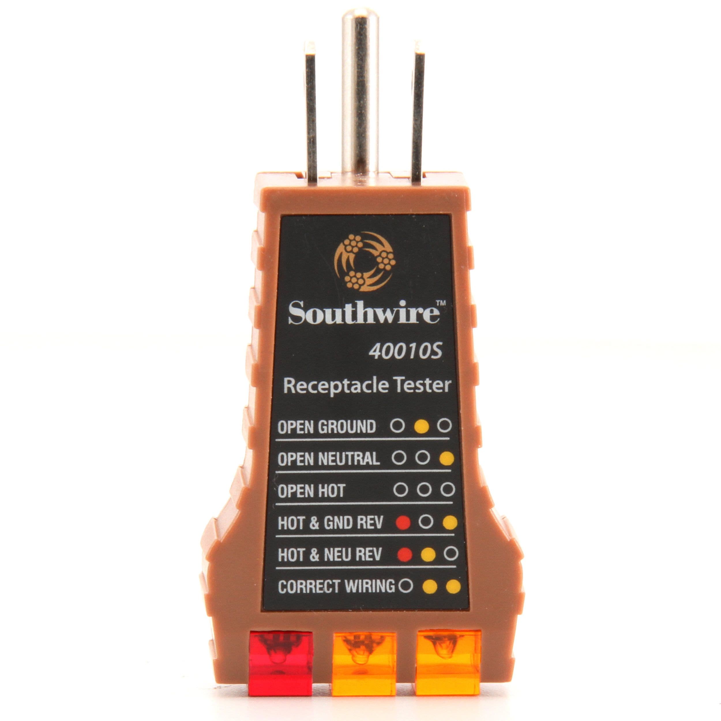 Southwire Tools & Equipment 40010S-A 3-Wire Receptacle Tester