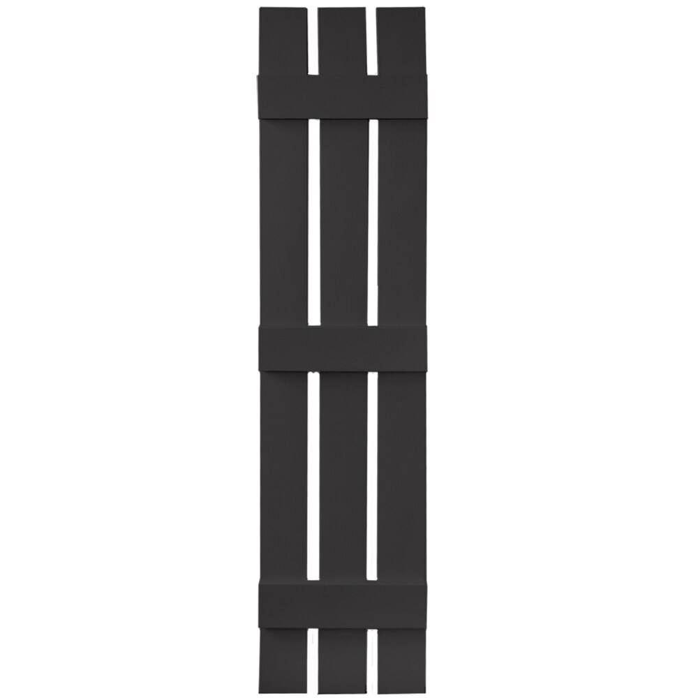 Vantage V5371255002 11.875-in W x 55-in H Black Board and batten Spaced Exterior Shutters ( 1 -Pack )