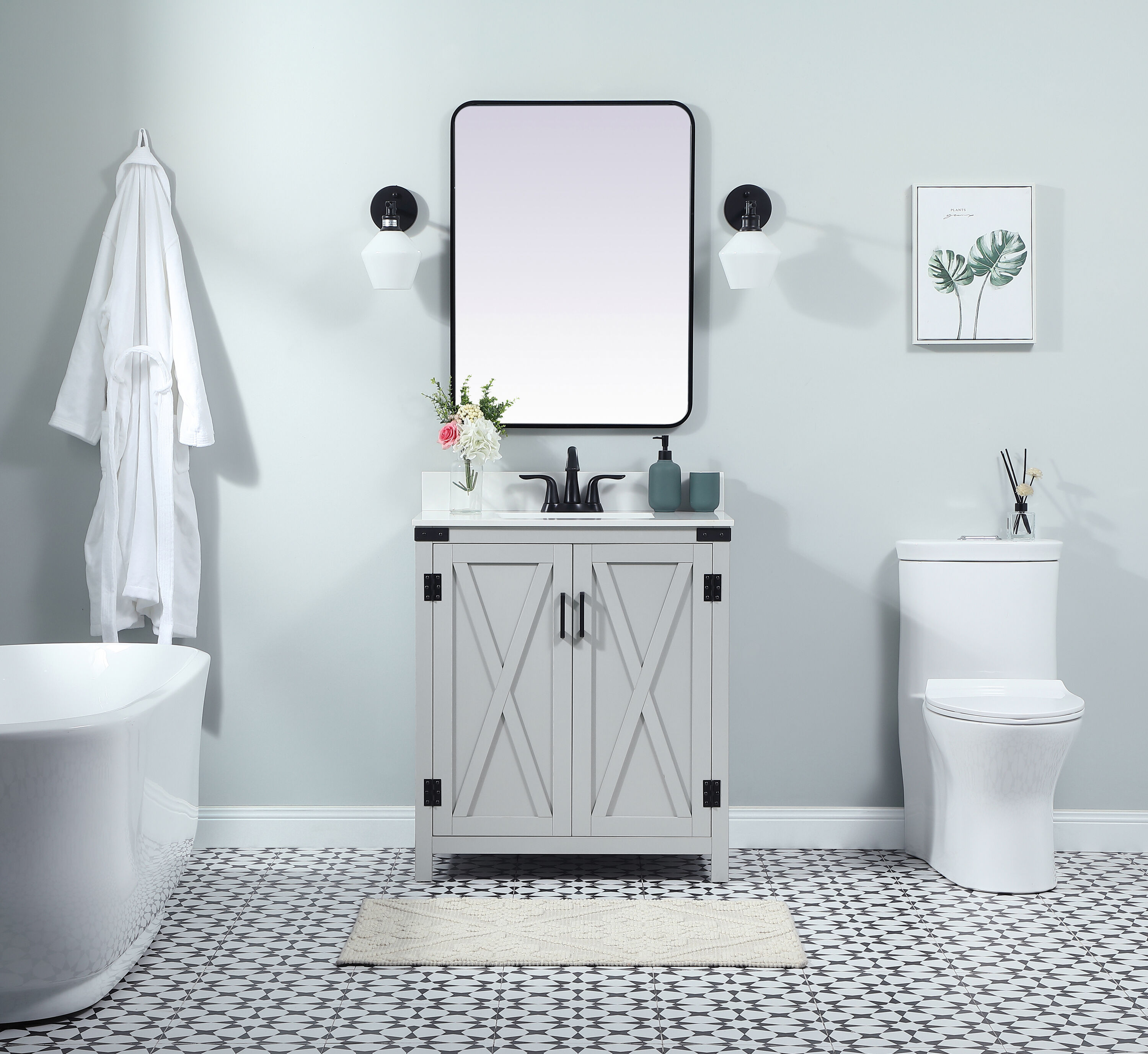 Elegant Decor HF270690GR Bath-Vanity-Combo - View #6