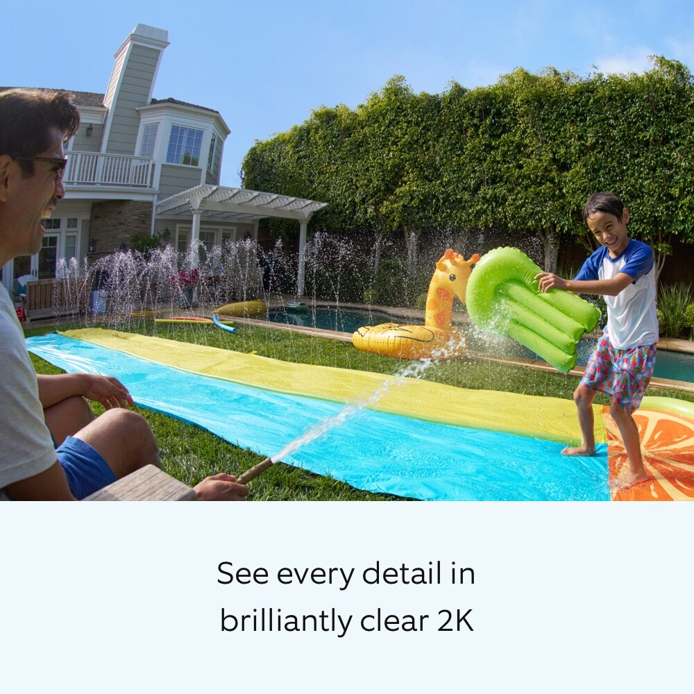 Ring Outdoor Cam Plus, Battery with 2K Video and Ring Vision, Low-Light Sight, and Mount-Anywhere Versatility (White)