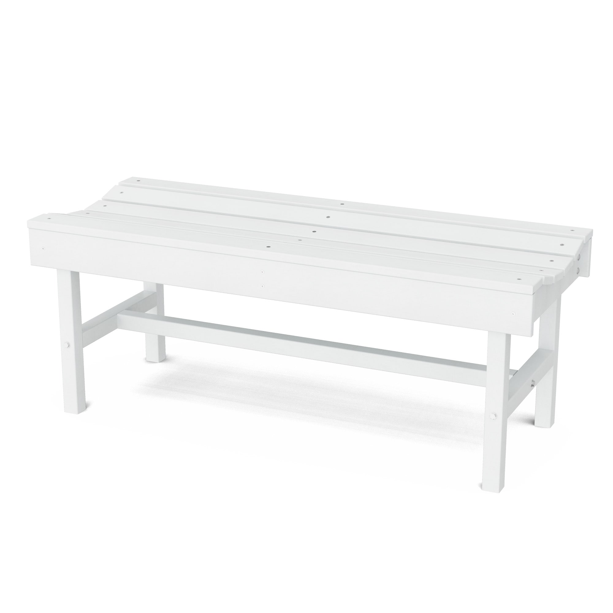 Wildridge LCC-224-BW Classic Vineyard 46.5-Inches W x 18.5-Inches H White Plastic Garden Bench