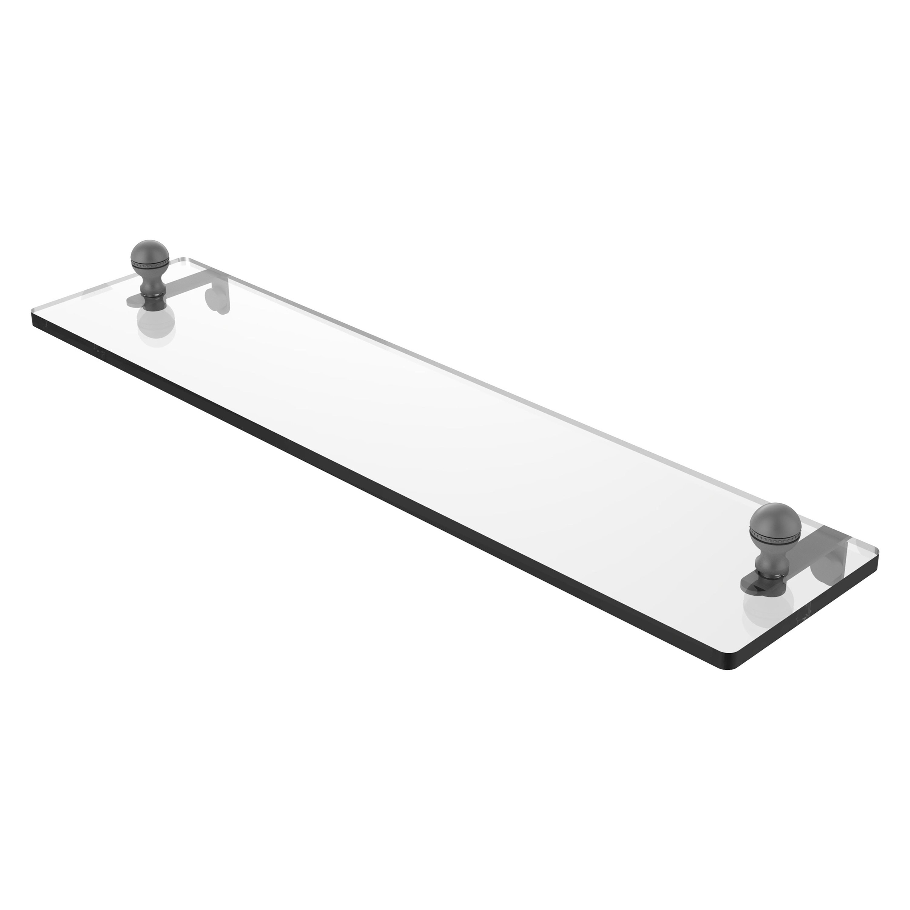 Allied Brass MA-1/22-GYM Mambo Matte Gray Wall mount Bathroom Shelf ( 22-in x 2.25-in x 5-in )