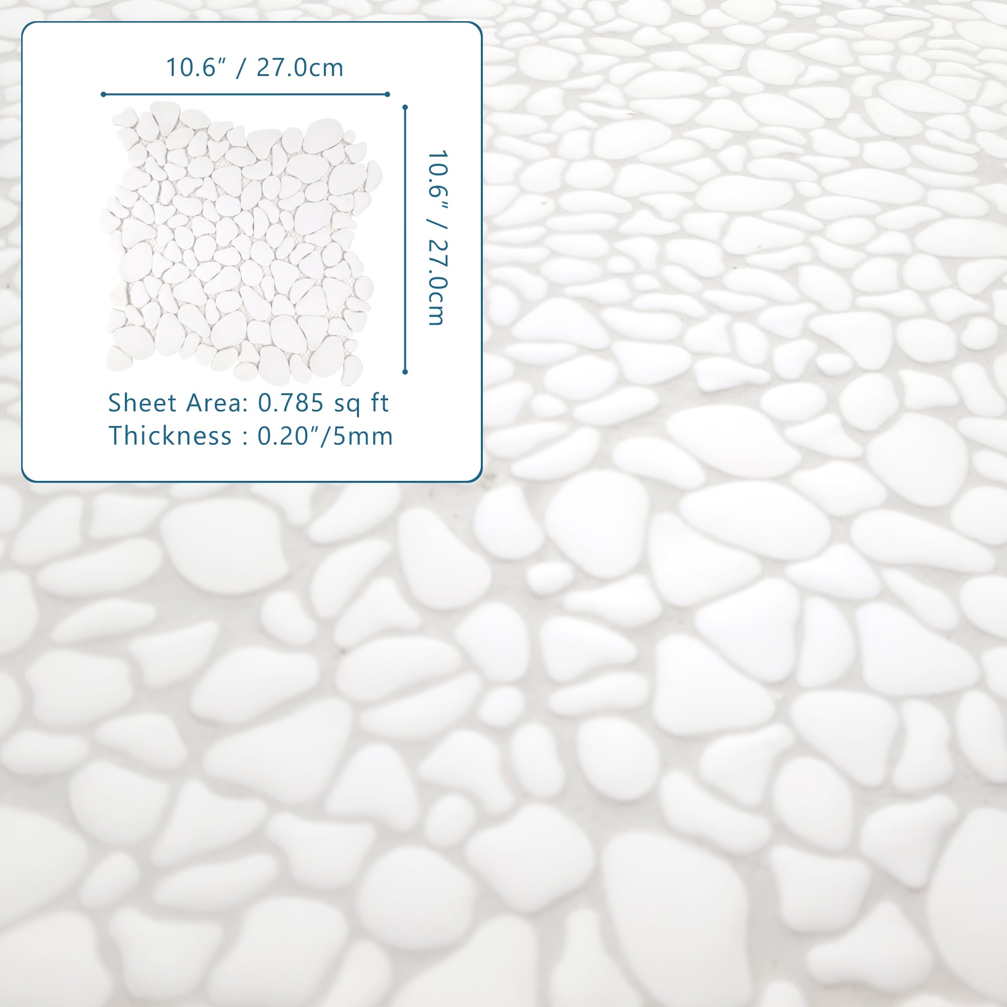 SUNWINGS SLHEX-WHI-10 Ceramic-Tile - View #7