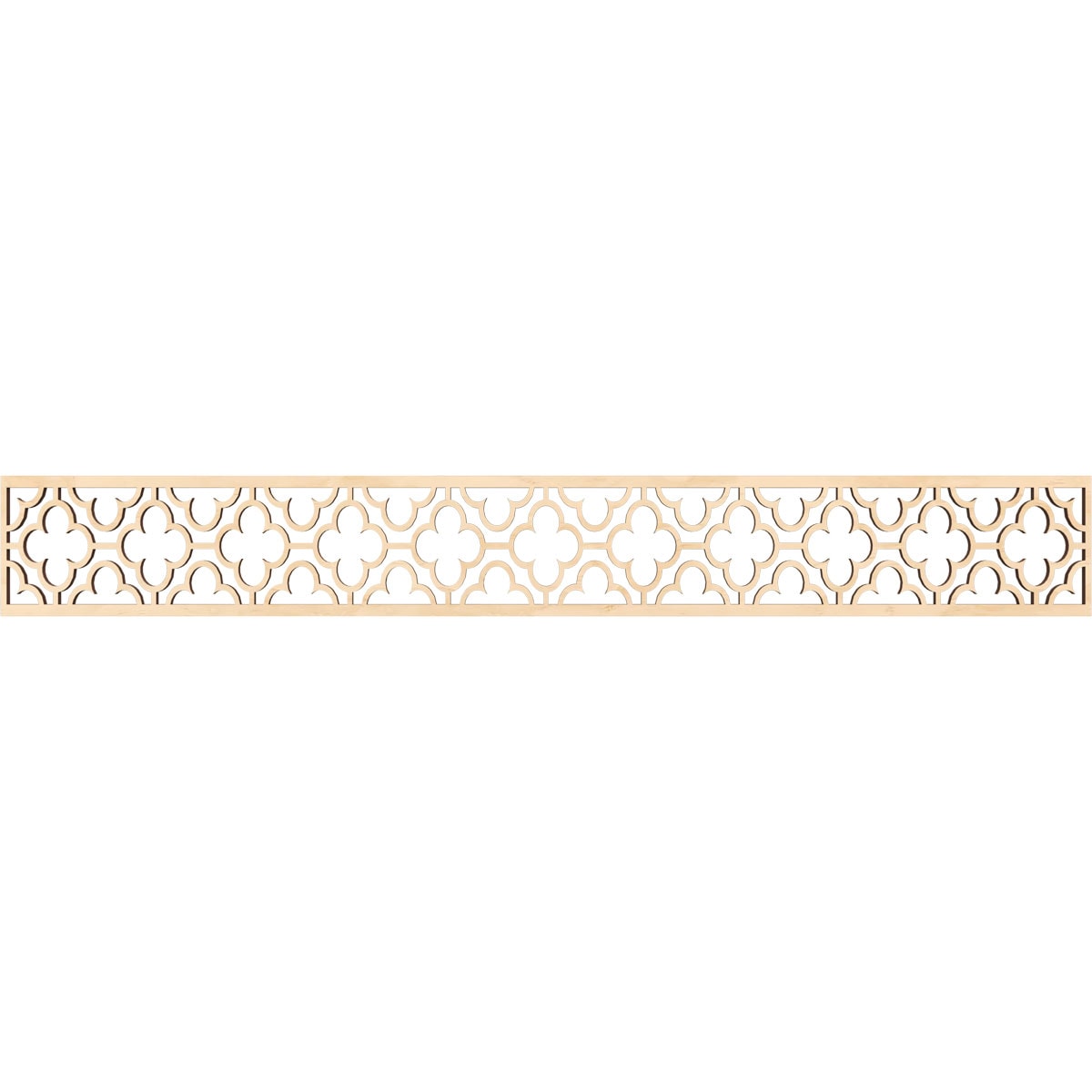 Ekena Millwork MLDB06X46CHIBI Chicago Fretwork Flat Trim 6-in x 3.86-ft Birch Brown Unfinished 2156048 Pierced Wall Panel Moulding