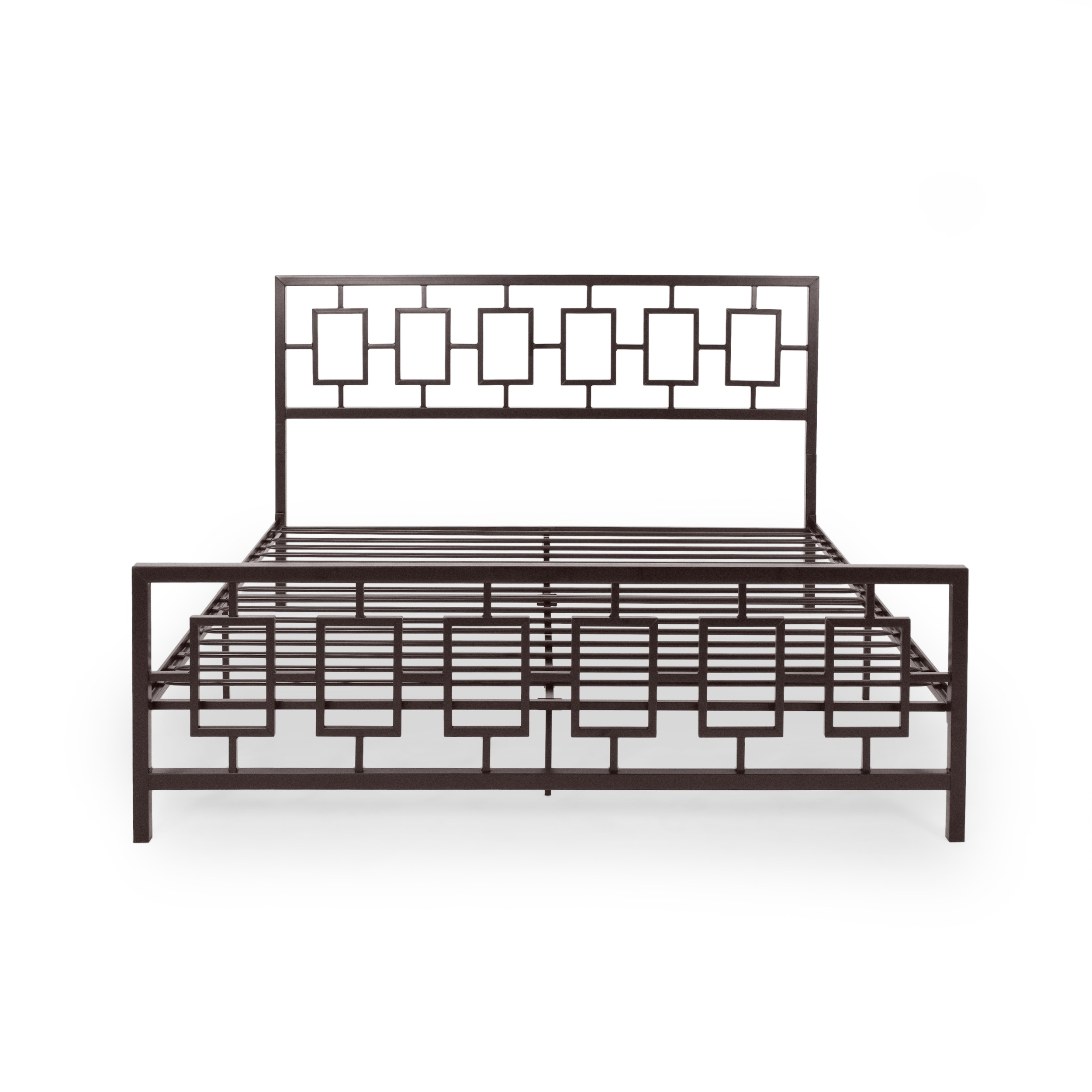 Best Selling Home Decor 311003 Brown King Metal Bed frame Bed
