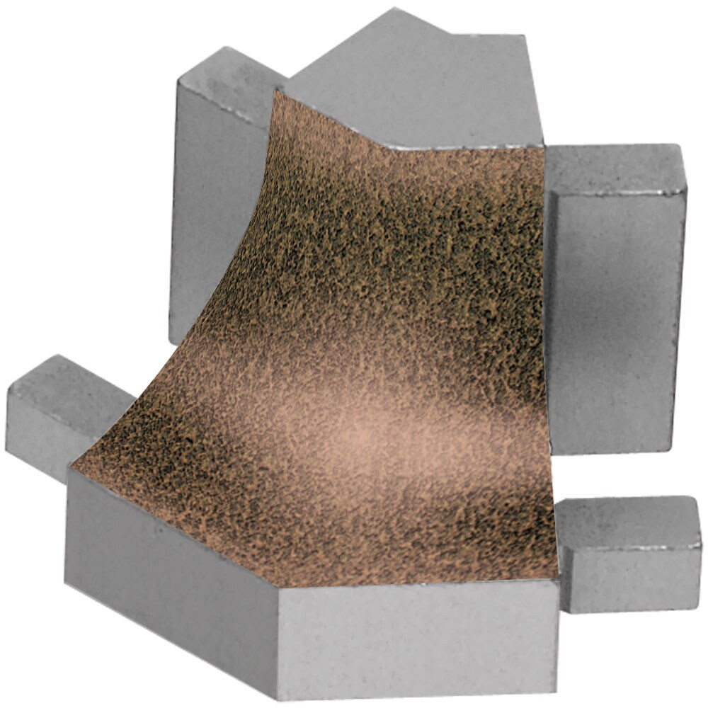 Schluter Systems E135/AHK1S/TSOB Dilex-AHK 0.5-in W x 1-in L Bronze textured color-coated aluminum Aluminum Outside corner Tile Edge Trim