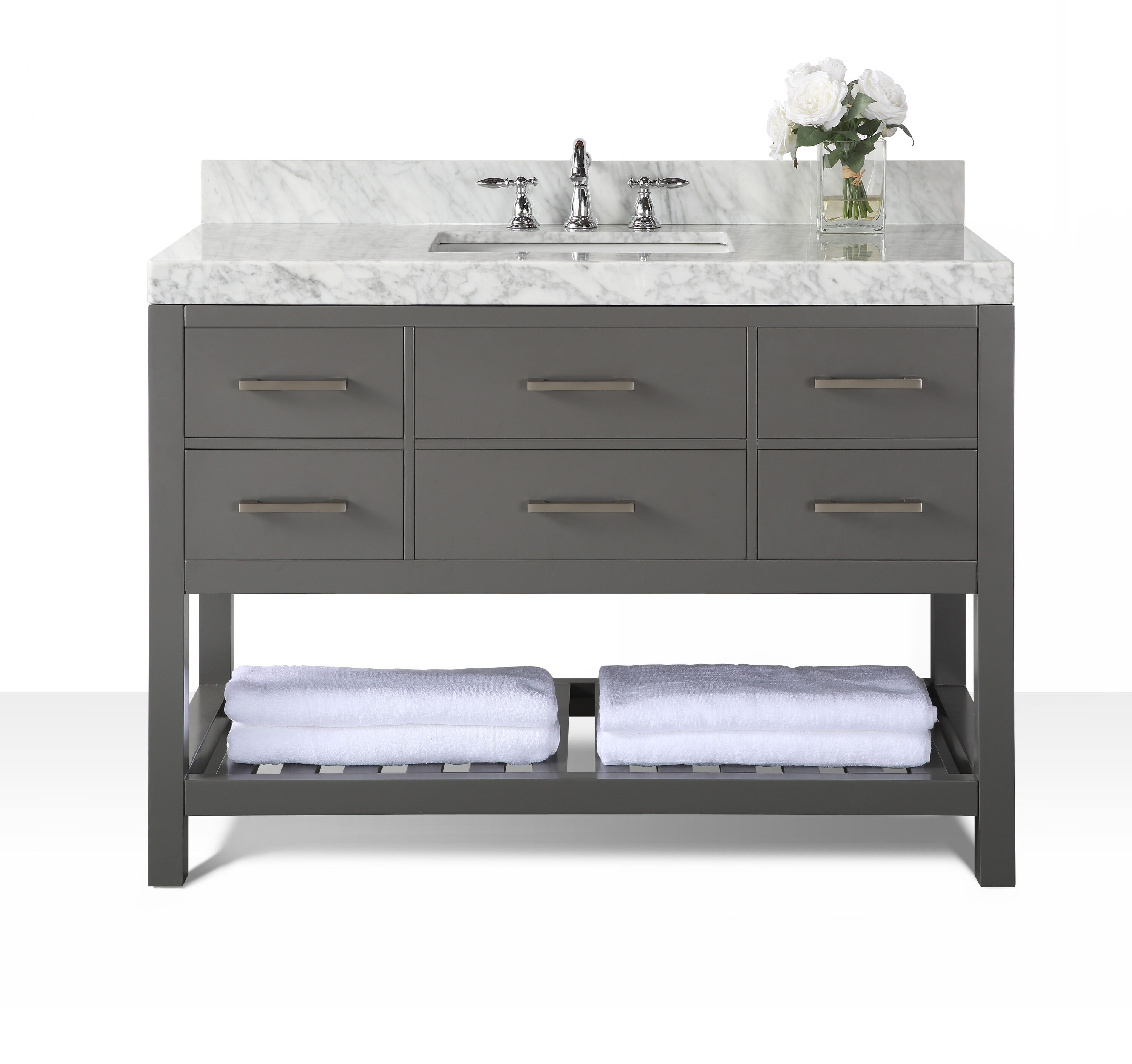 Ancerre Designs VTSELIZABETH48SGCW1 Bath-Vanity-Combo - View #12