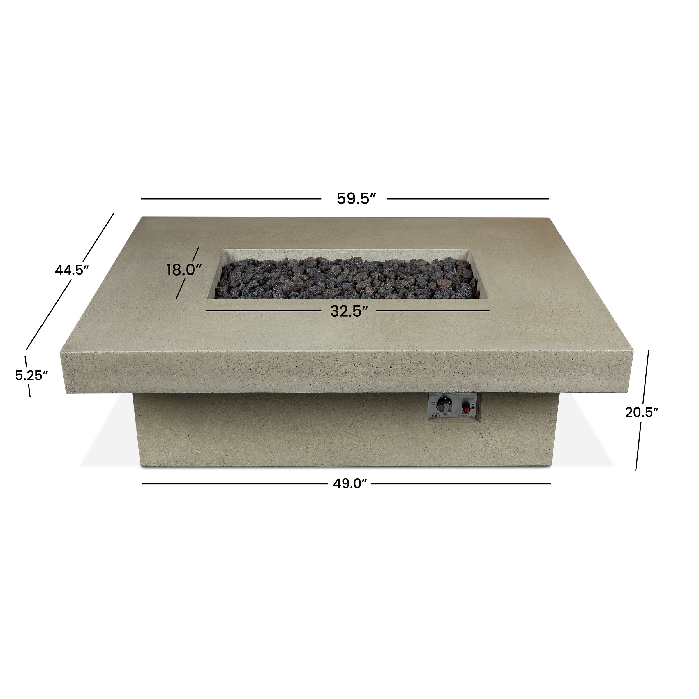 Jensen Co. 1586LP-DUNE Outdoor-Gas-Firepits - View #4