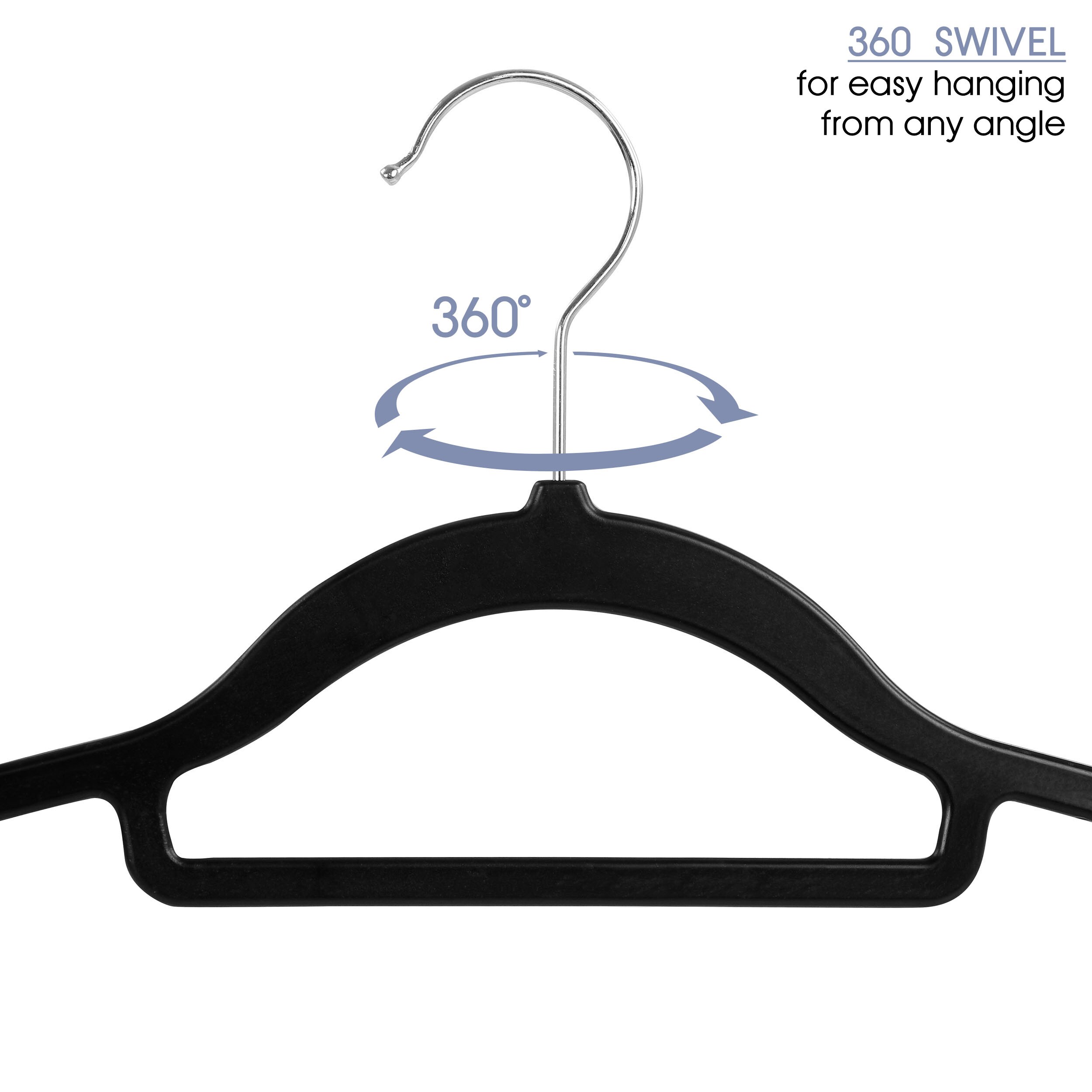 Merrick Hangers, Swivel, Plastic - 3 hangers