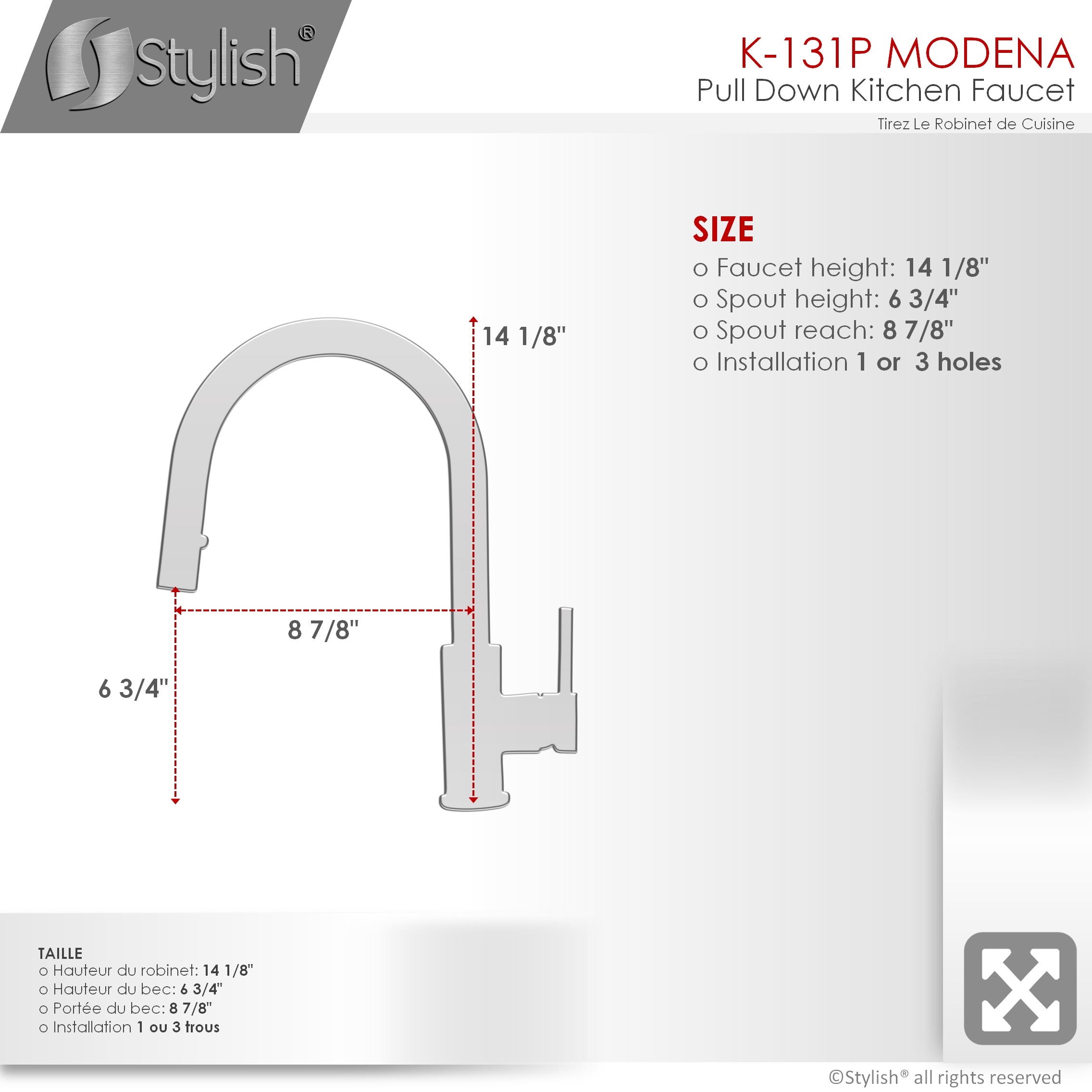 Stylish K-131P Kitchen-Faucets - View #10