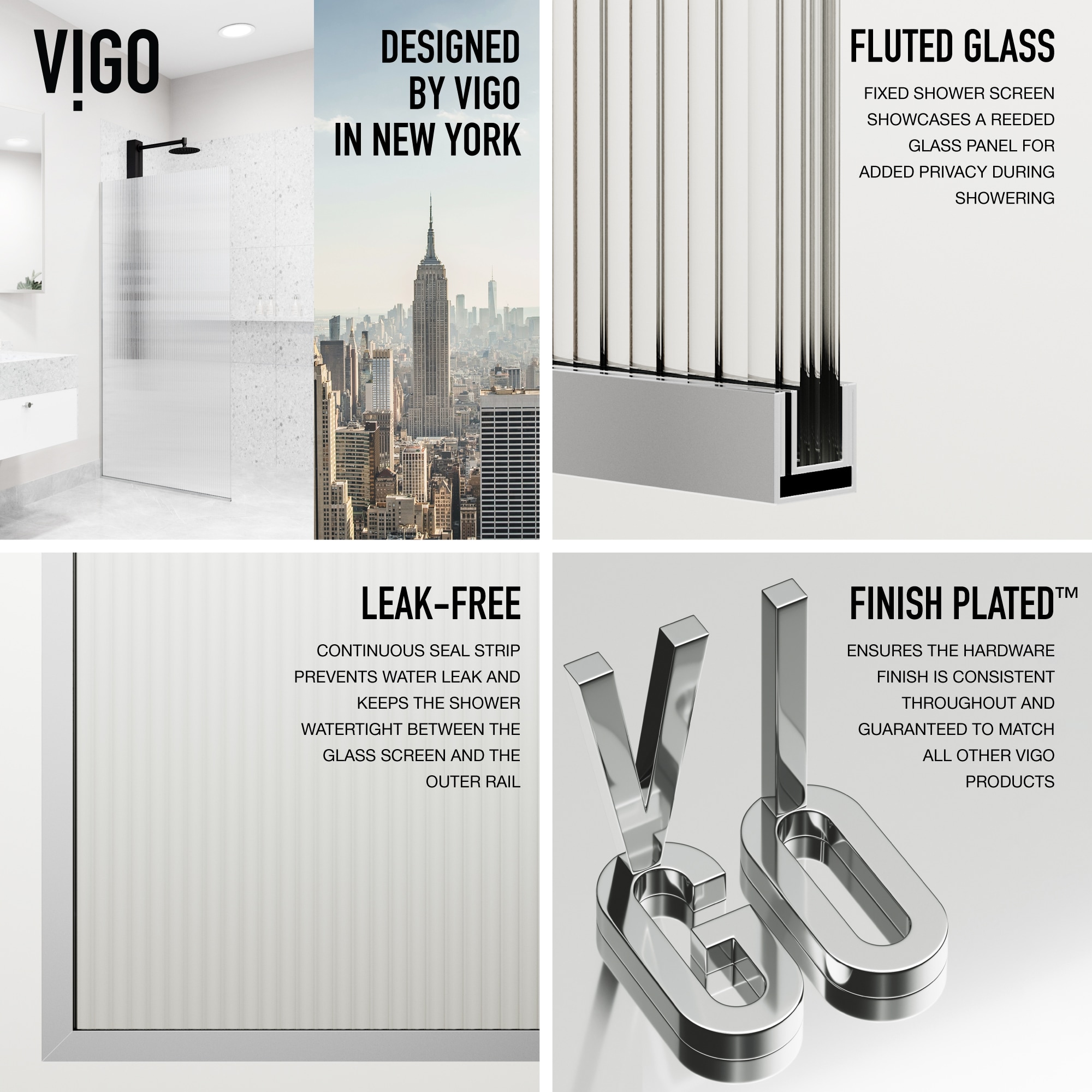 VIGO VG6075CHFL3474 Shower-Doors - View #5