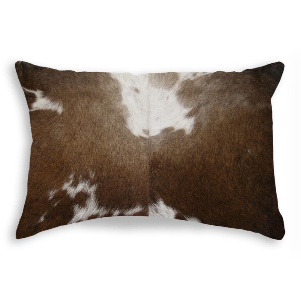 HomeRoots 328242 12-in x 20-in Brown, White Rectangular Indoor Decorative Pillow