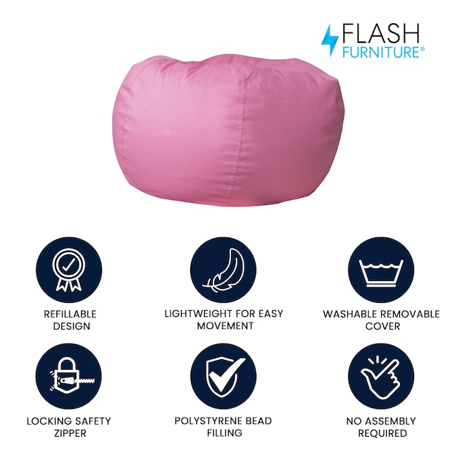 Flash Furniture 19-in Pink Upholstered Kids Accent Chair Flash Furniture 19-in Pink Upholstered Kids Accent Chair