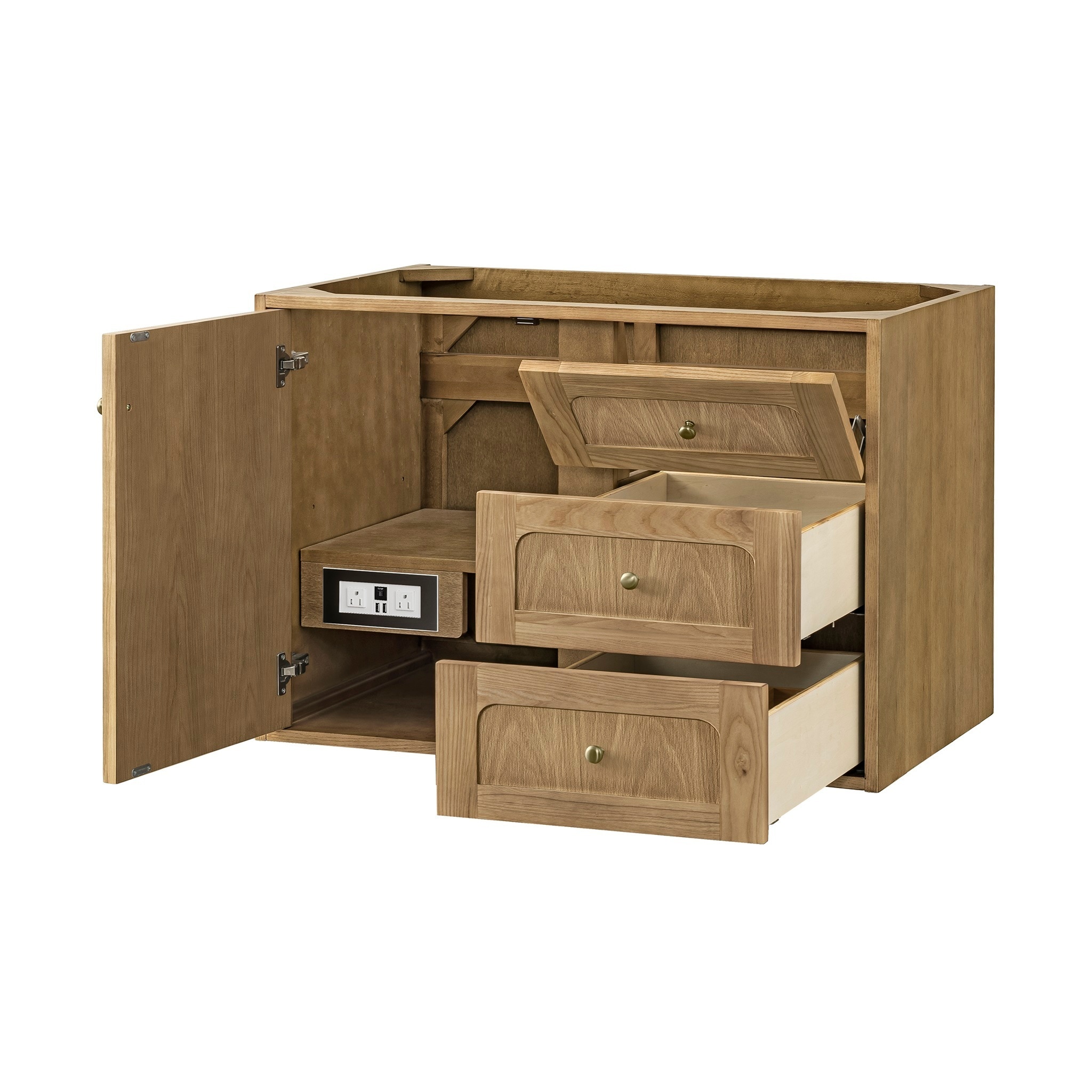 Laurent 36" Light Natural Oak Single Vanity Base