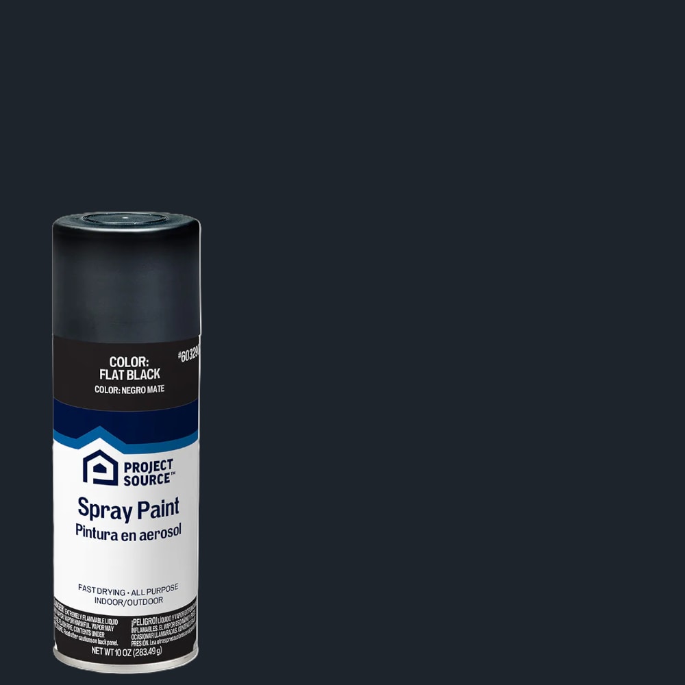 Project Source 399231 Flat Black Spray paint ( NET WT. 10-oz )