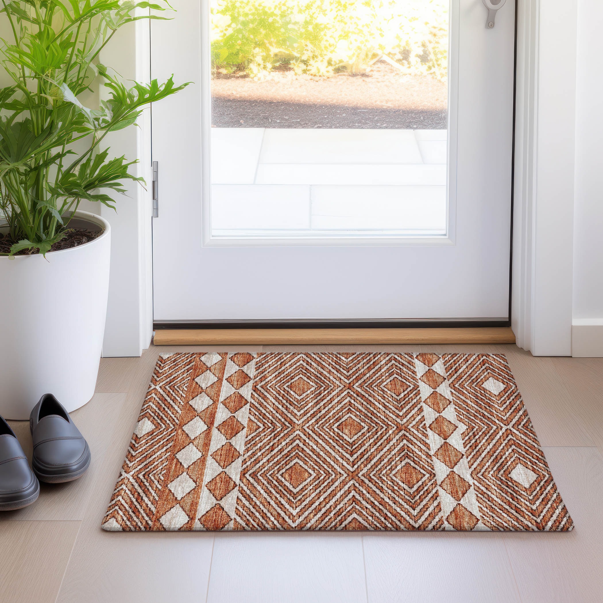 Addison Rugs AMF107CA20X30 Mayfield AMF107CA 2 x 3 (ft) Loomed Polyester Canyon Rectangular Indoor Abstract Machine washable Area rug