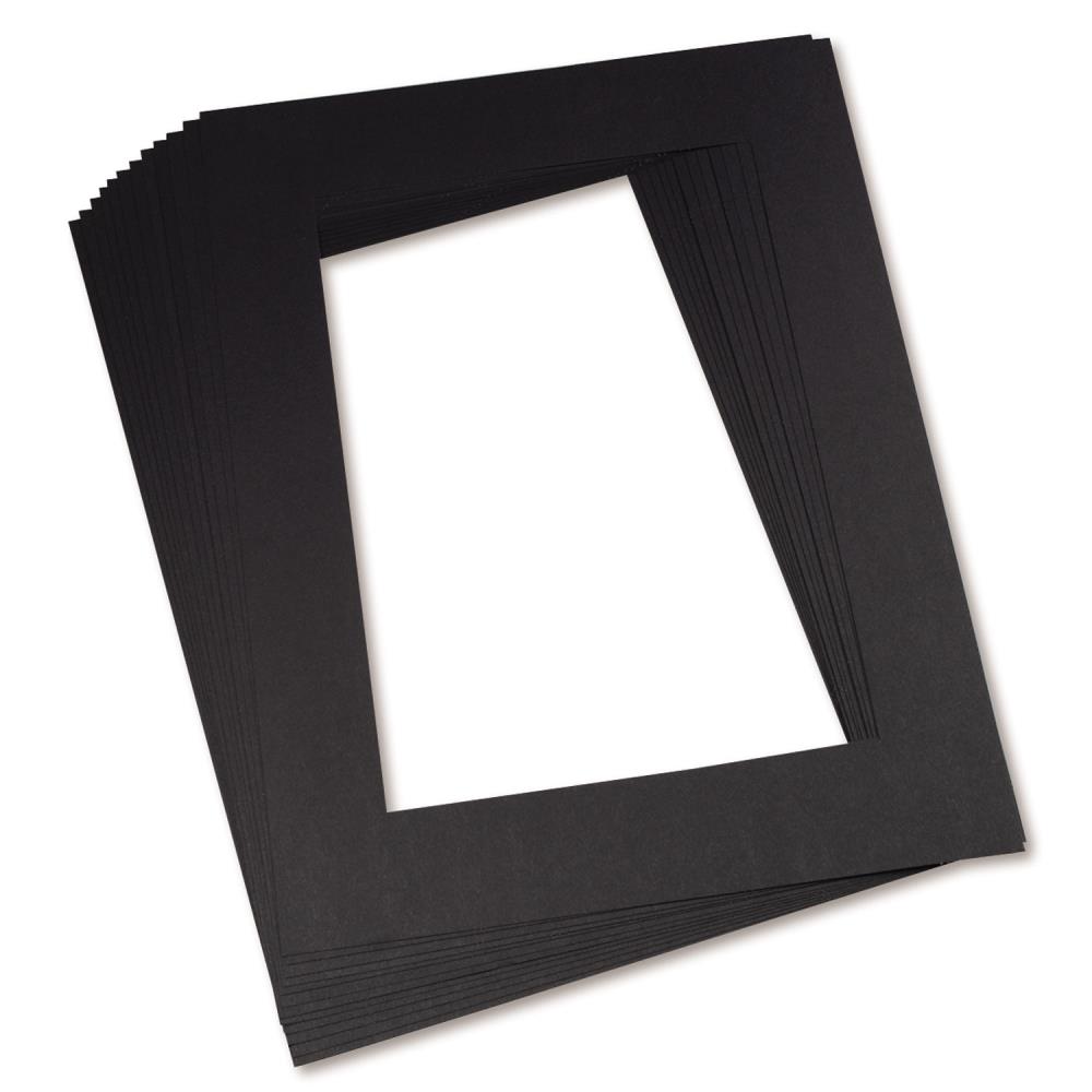 Pack of 12 9 X 12 in Black Pacon Pre-Cut Mat Frame 
