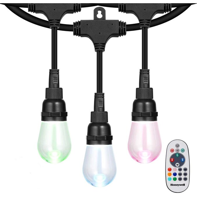 Honeywell 24 Ft 12 Light Plug In Color, Color Changing Led Outdoor String Lights