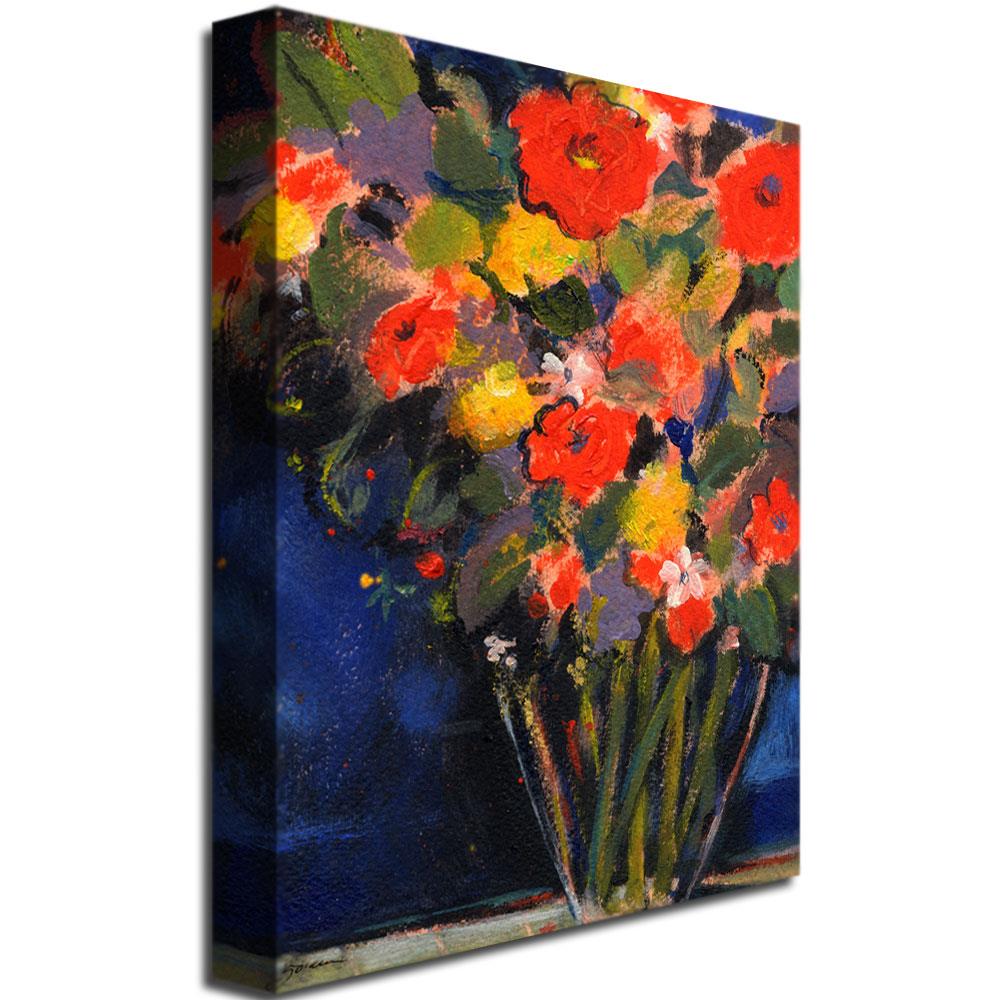 Trademark Fine Art Framed 32-in H X 24-in W Floral Print On Canvas At 