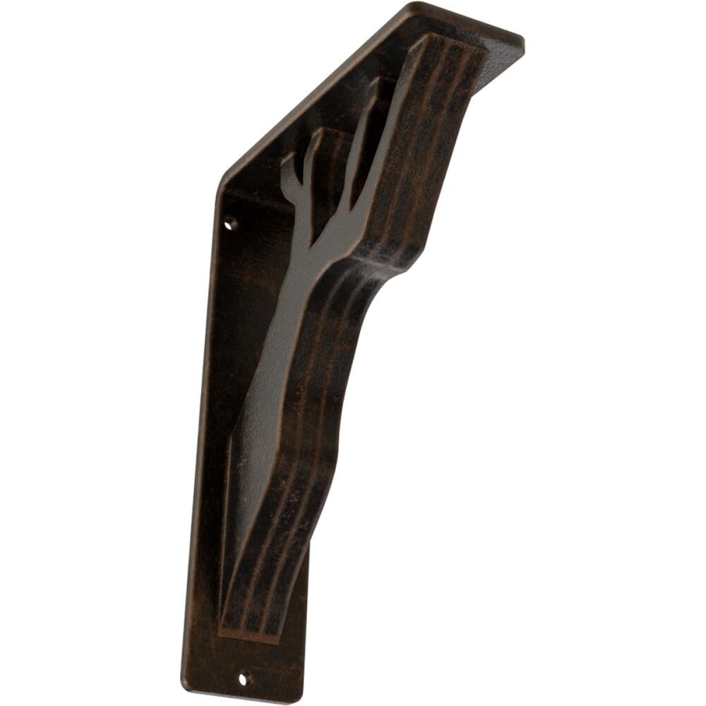 Ekena Millwork BKTM02X05X08TDAABZ Damon 5.5-in x 2-in x 8-in Antique bronze Wrought iron Mounting bracket