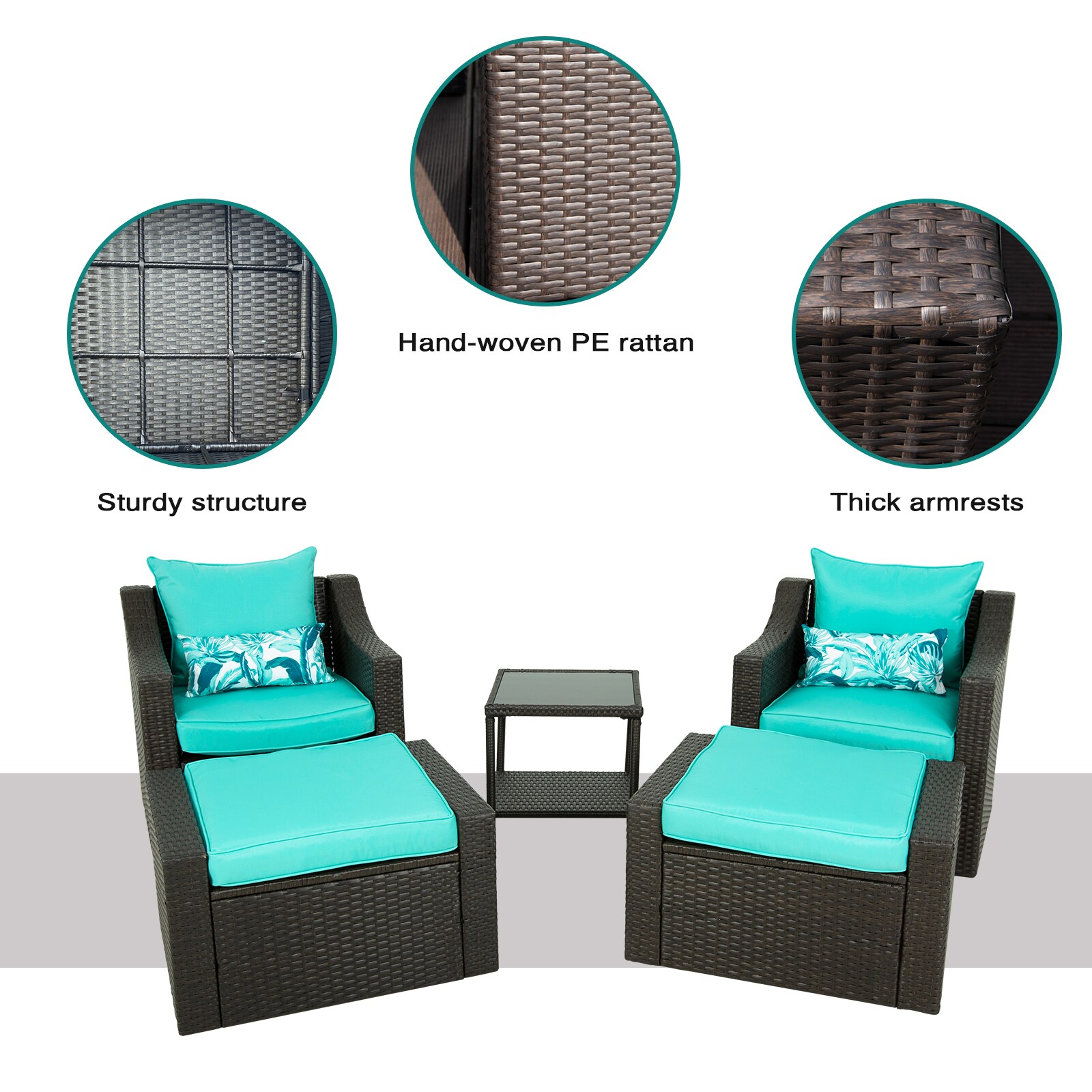 Flynama LY-V-FX05BL-1-2 Patio-Conversation-Sets - View #4