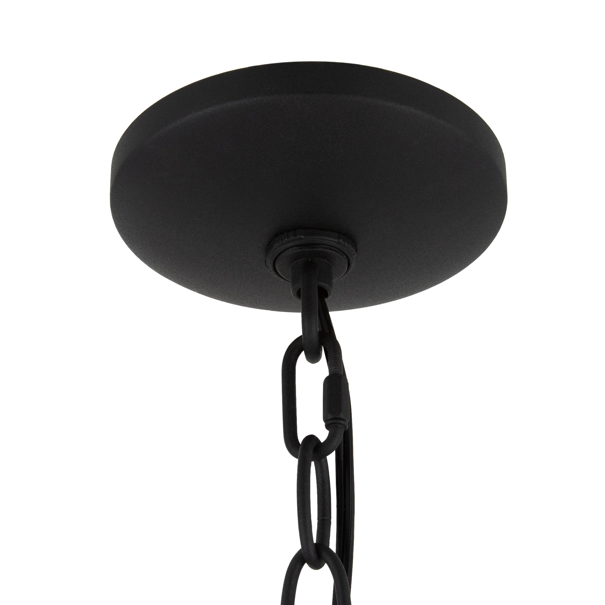 Matte Black 3-Light Dome Pendant with Glass Shade