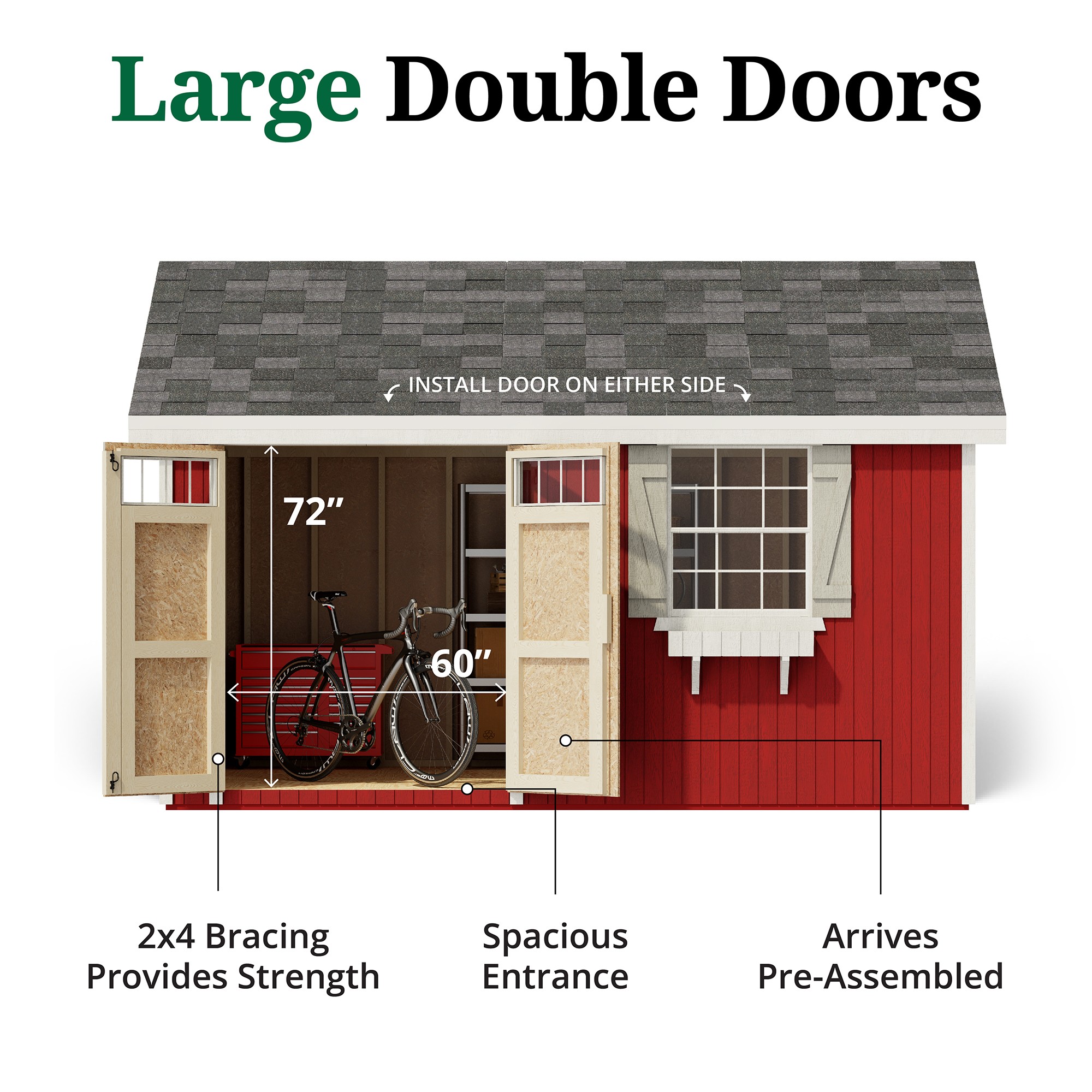 Little Cottage Co 10X14 PCGS-PC Wood-Storage-Buildings - View #4