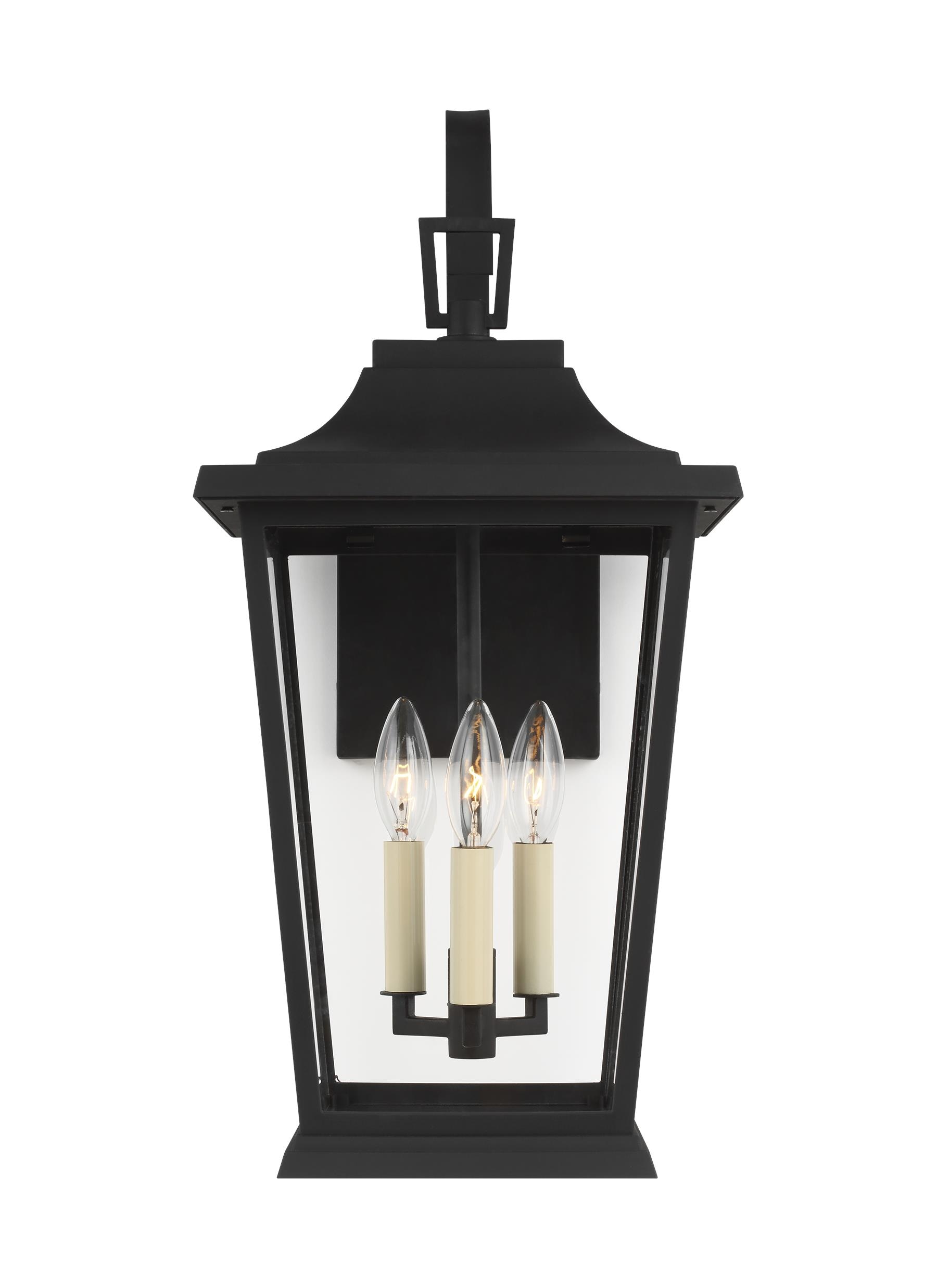 Generation Lighting OL15402TXB Warren 10.625-in W 3 -Light Black Wall Sconce