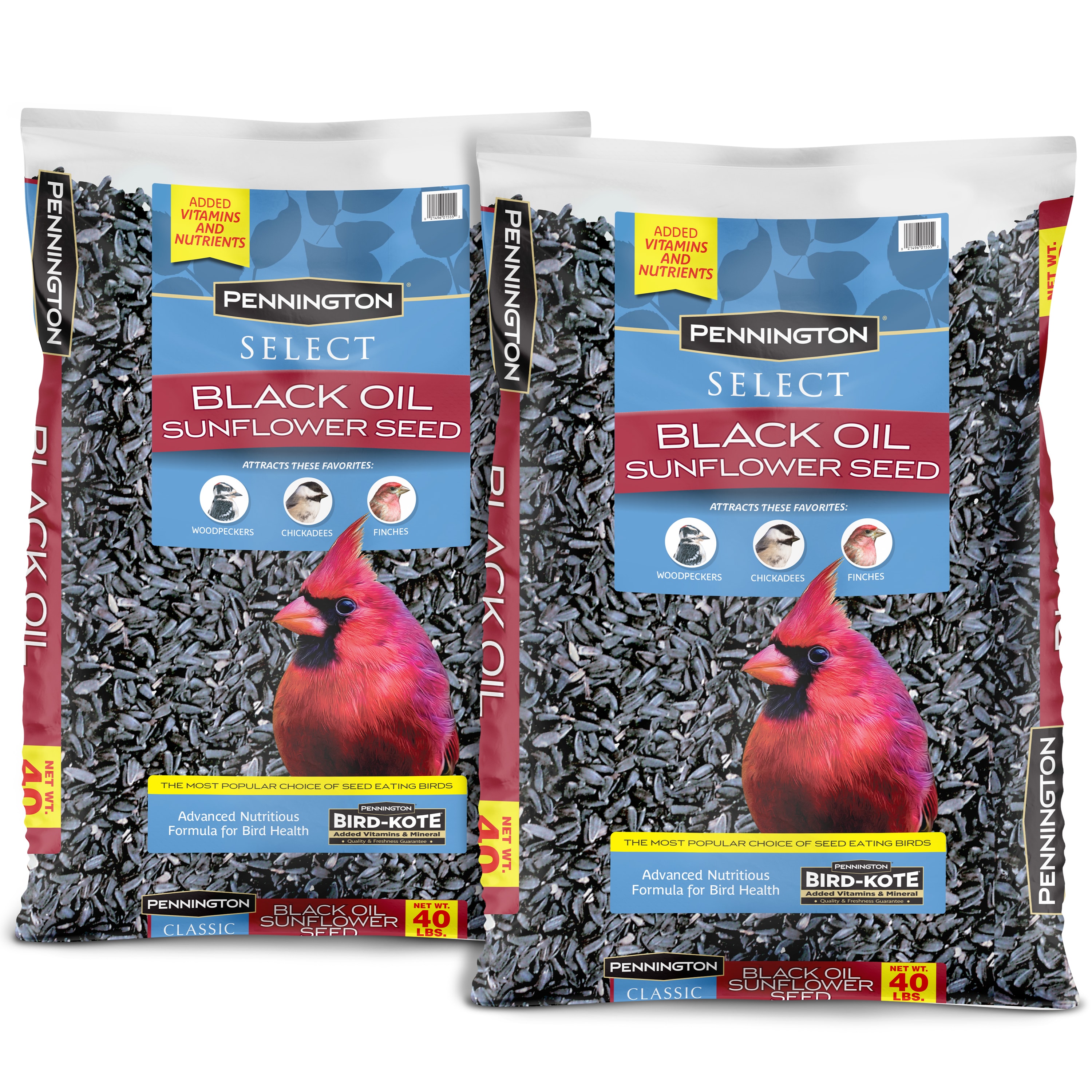 Pennington 100552022 Select Black Oil Sunflower Twin Pack Black oil sunflower Bird seed 40 Pound(s)