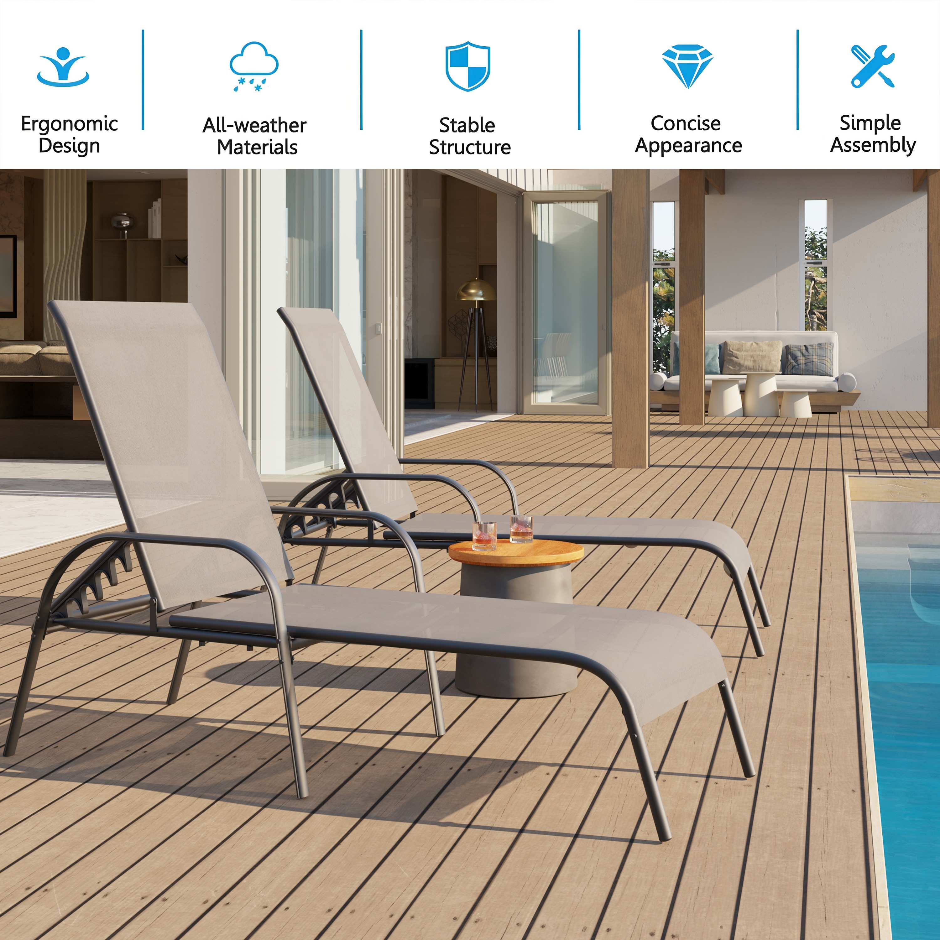 Forclover CBM-399BK Patio-Chairs - View #6