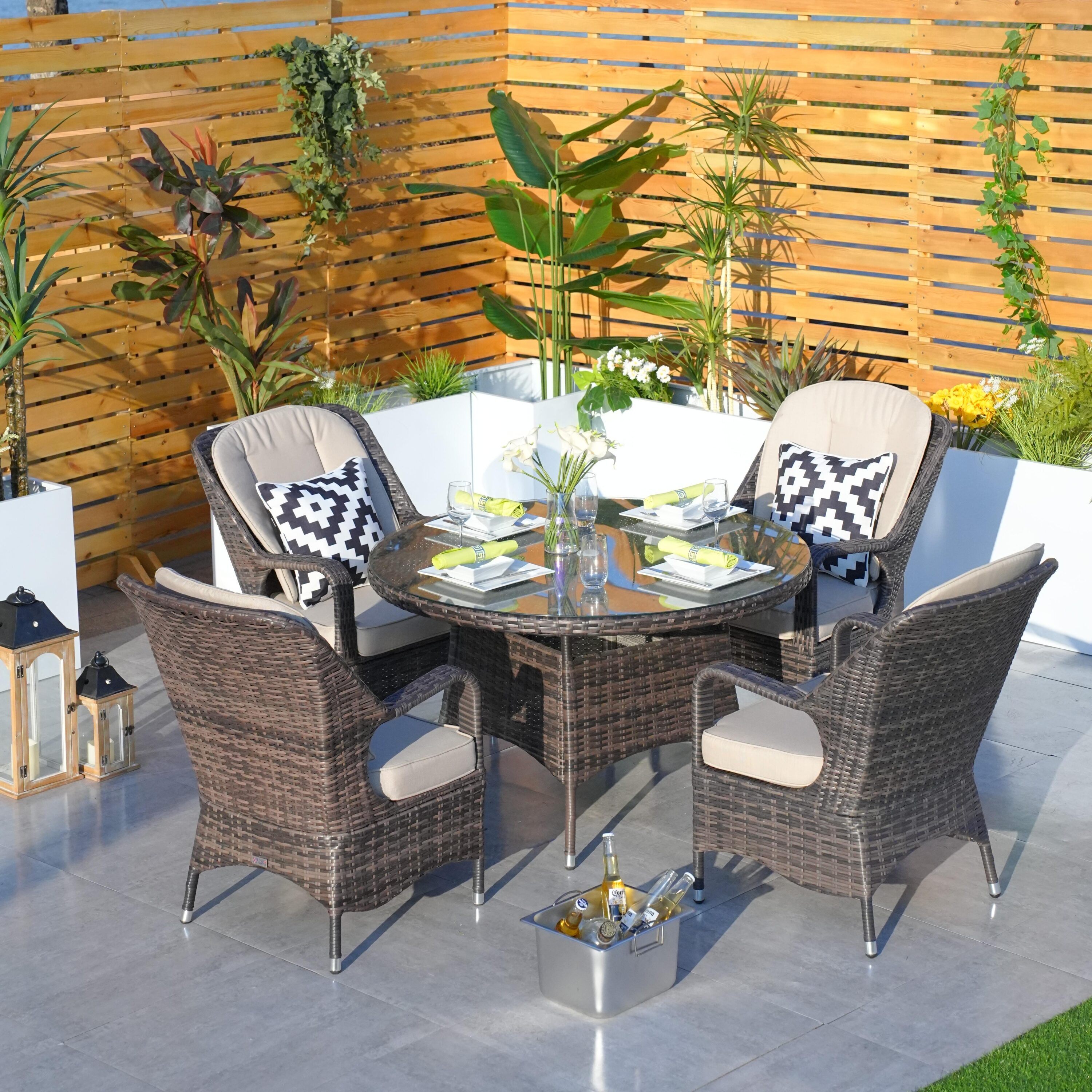 Direct Wicker DWD-1709-BR Patio-Dining-Sets - View #5