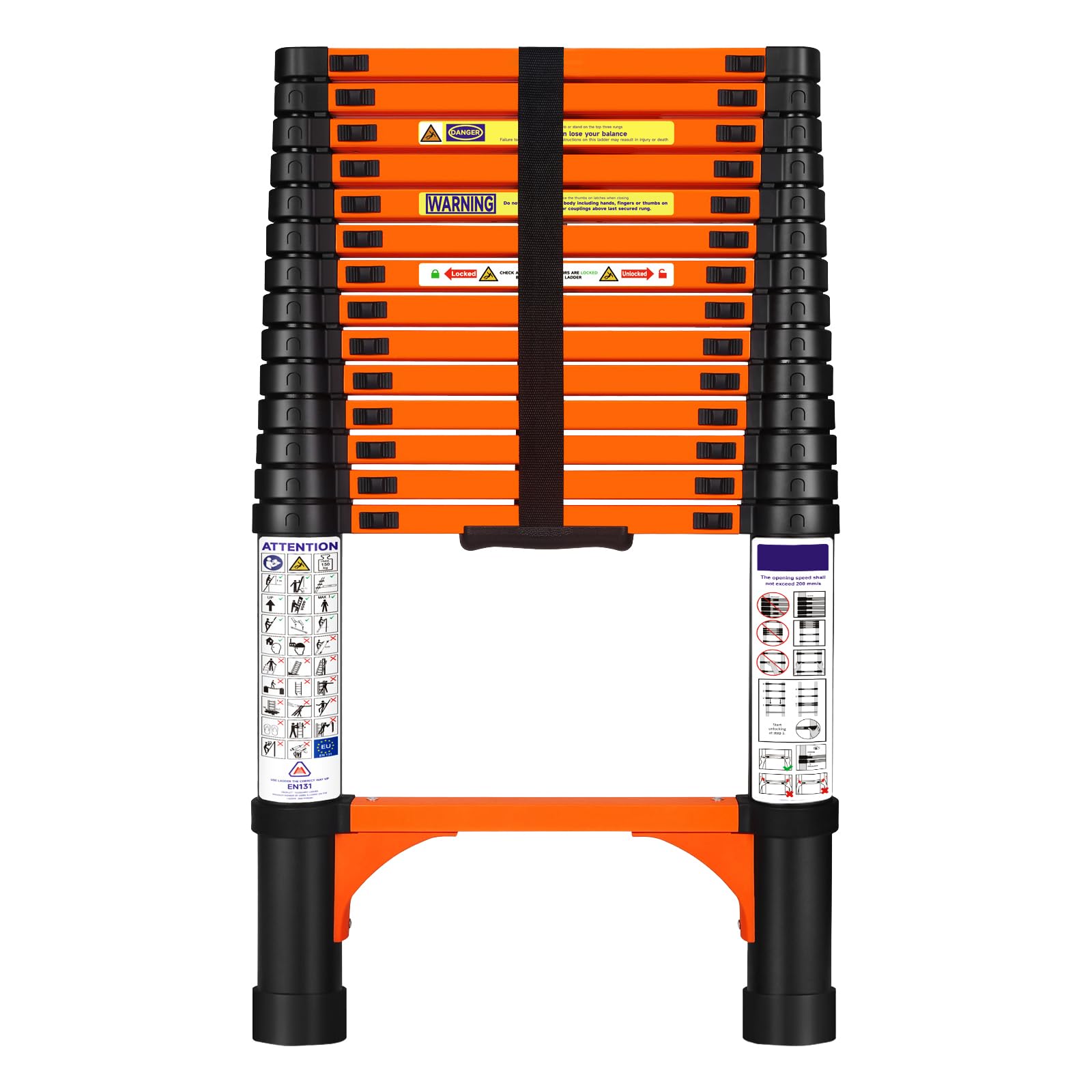 SenQWFa 14.5FT Telescoping Extension Ladder Height Adjustable for Home Attic and Outdoor Use durable home and garden accessory #LDC0825C165