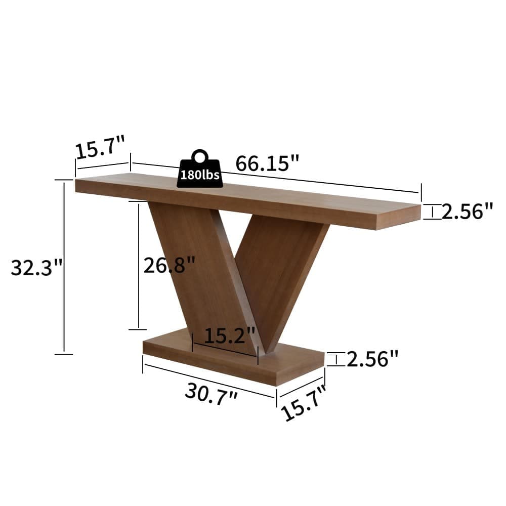 Coolbibila ARIZA-CONSOLE-WALNUT Console-Sofa-Tables - View #3