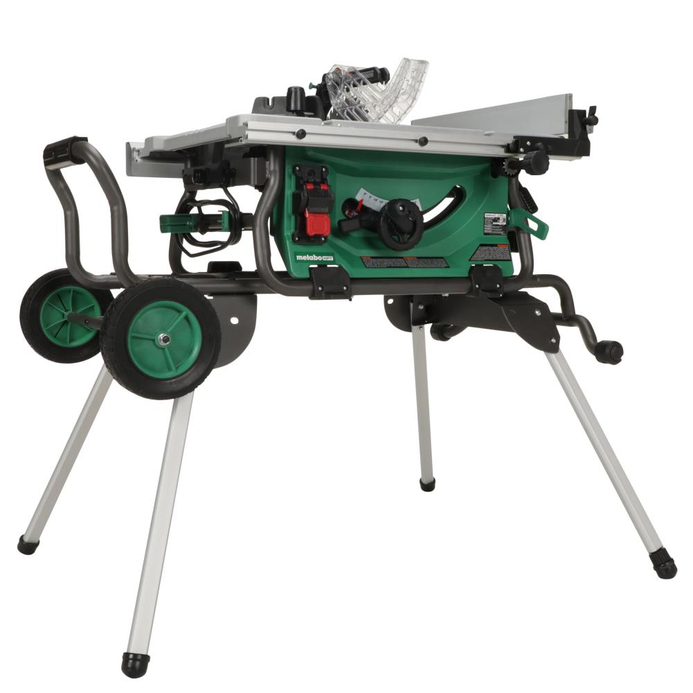 Metabo HPT 10-in 15-Amp Table Saw with Micro Adjust Rip Fence and Caster Platform - 10 inch Jobsite Table Saw