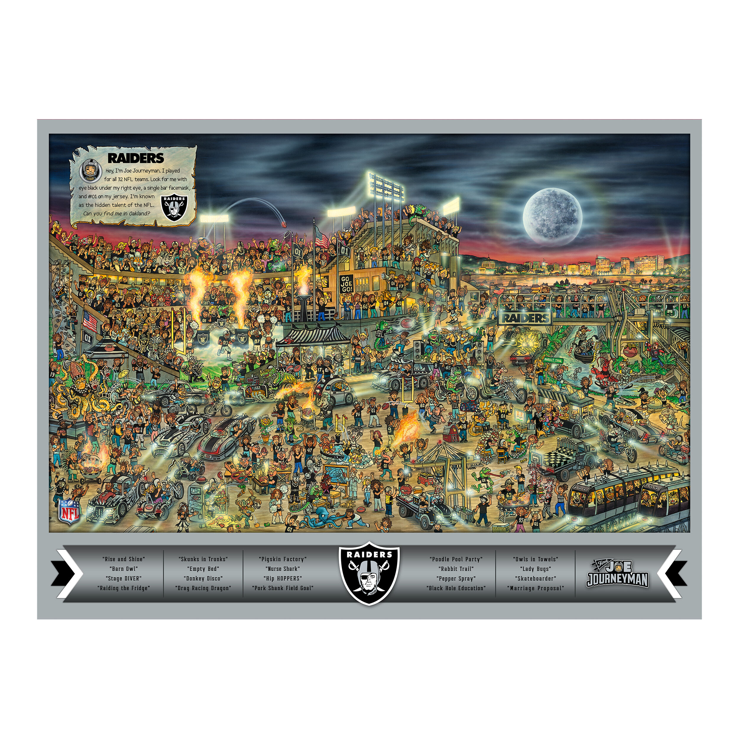 Las Vegas Raiders 500-Piece Joe Journeyman Puzzle
