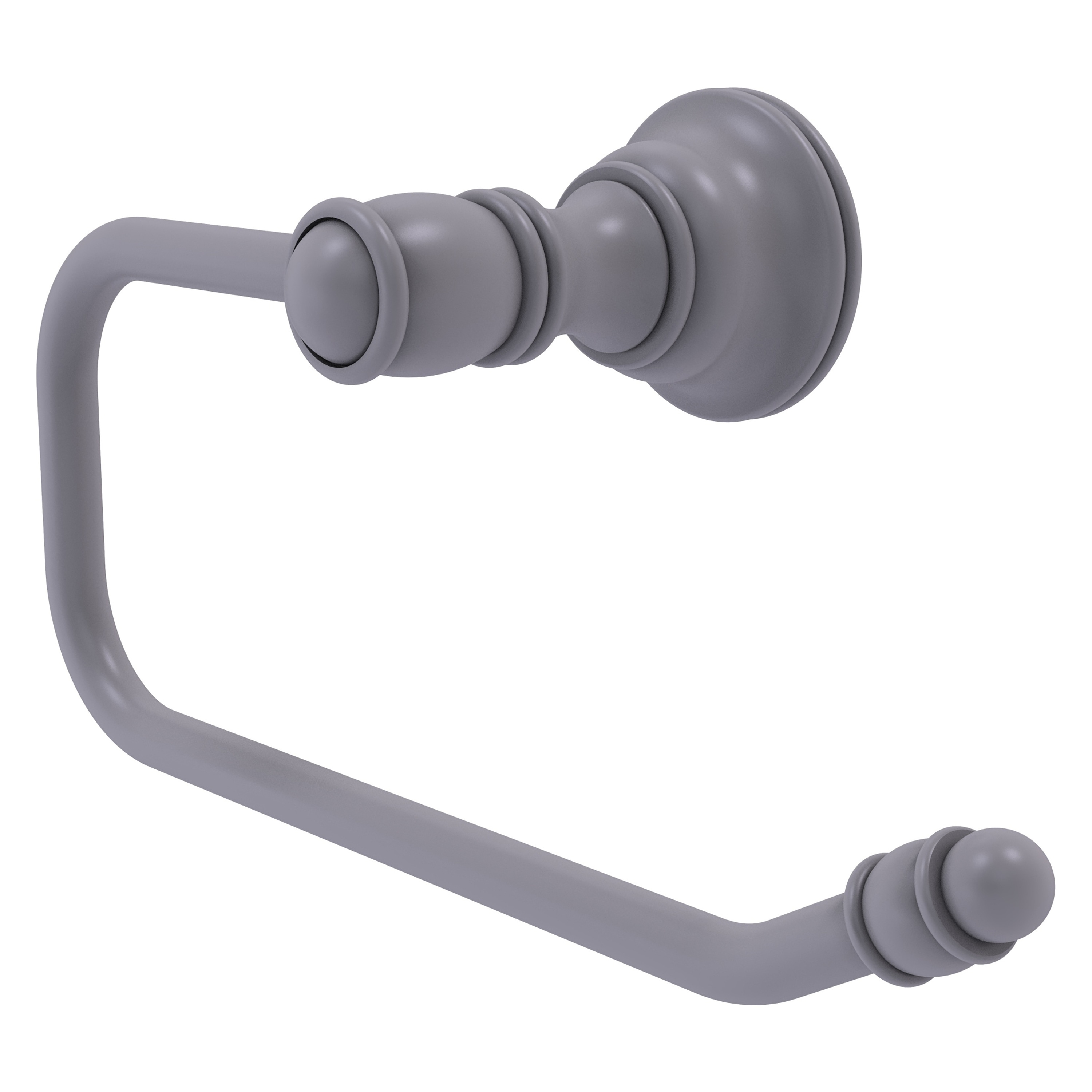 Allied Brass CL-24E-GYM Carolina Matte Gray Wall mount Single post Toilet Paper Holder 1 -Rolls with Storage