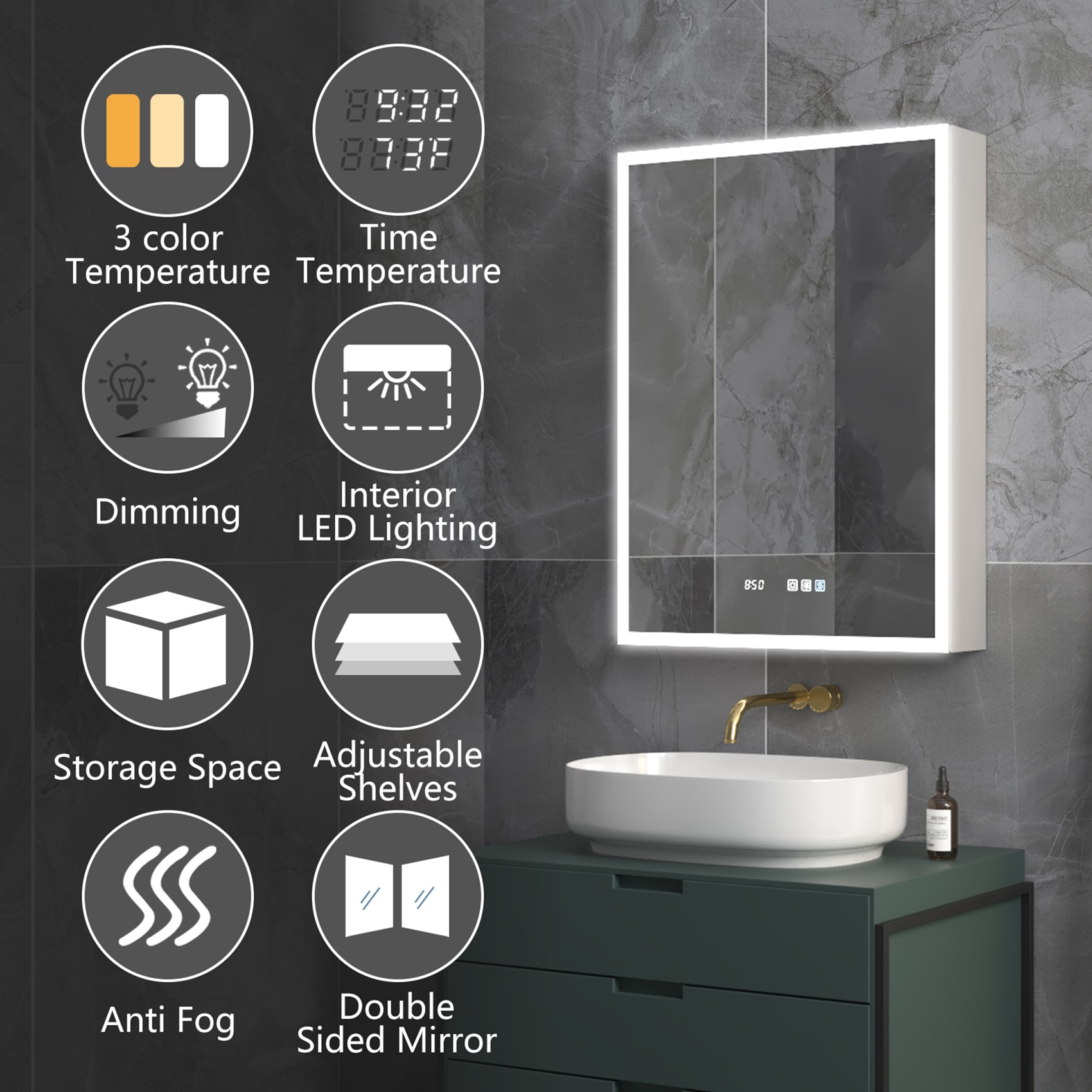 ExBrite EXMC2430V8RX Bathroom-Medicine-Cabinets - View #4
