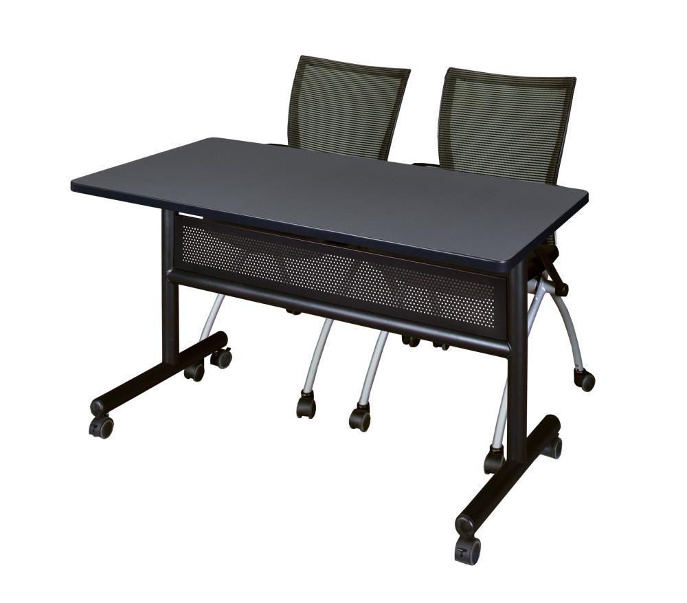 Regency MKFTM4824GY09BK Training Gray 4-Person Training Table (42-in W x 29-in H)