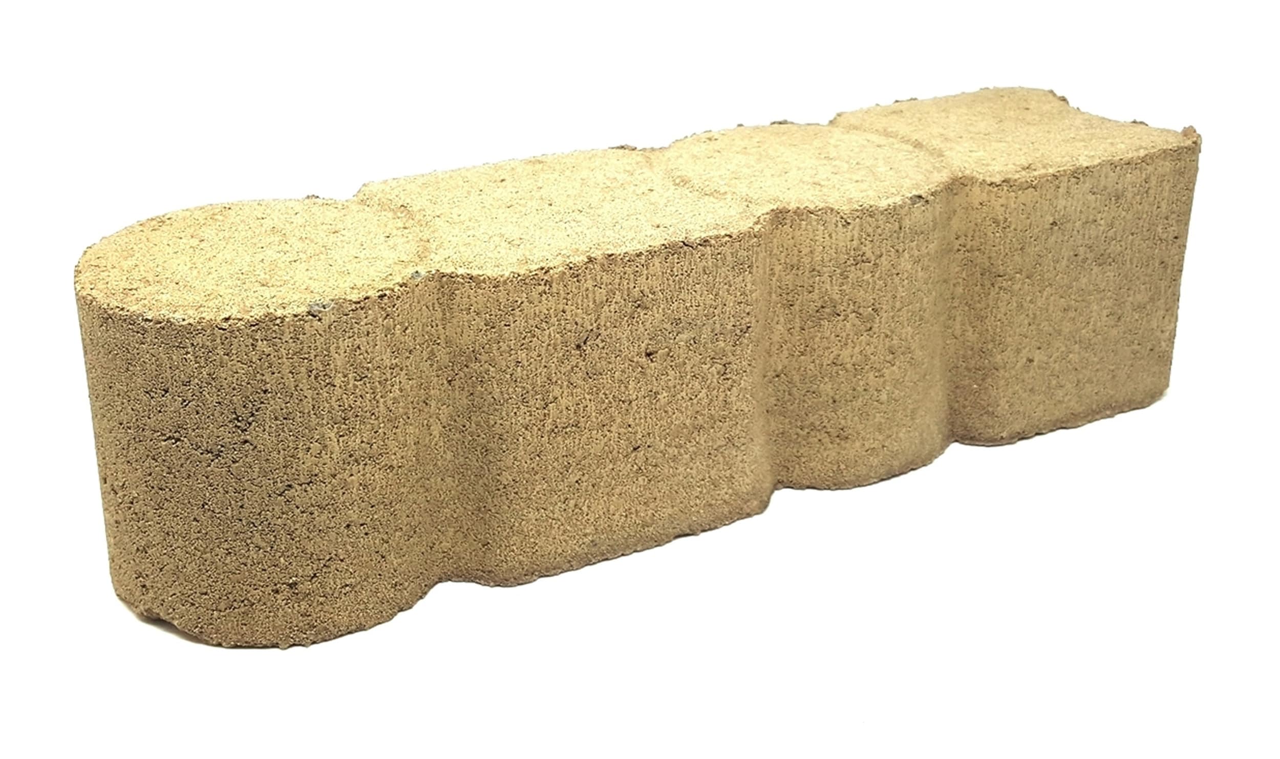 Geometric 12-Inches L x 4-Inches W x 3-Inches H Tan Concrete Straight edging stone #KGET