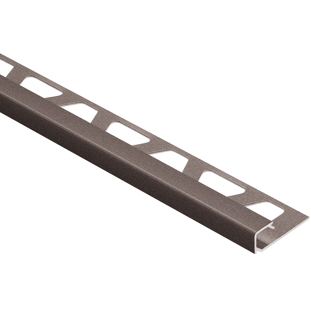 Schluter Systems Q60TSOB Quadec 0.25-in W x 98.5-in L Bronze textured color-coated aluminum Aluminum Square edge Tile Edge Trim