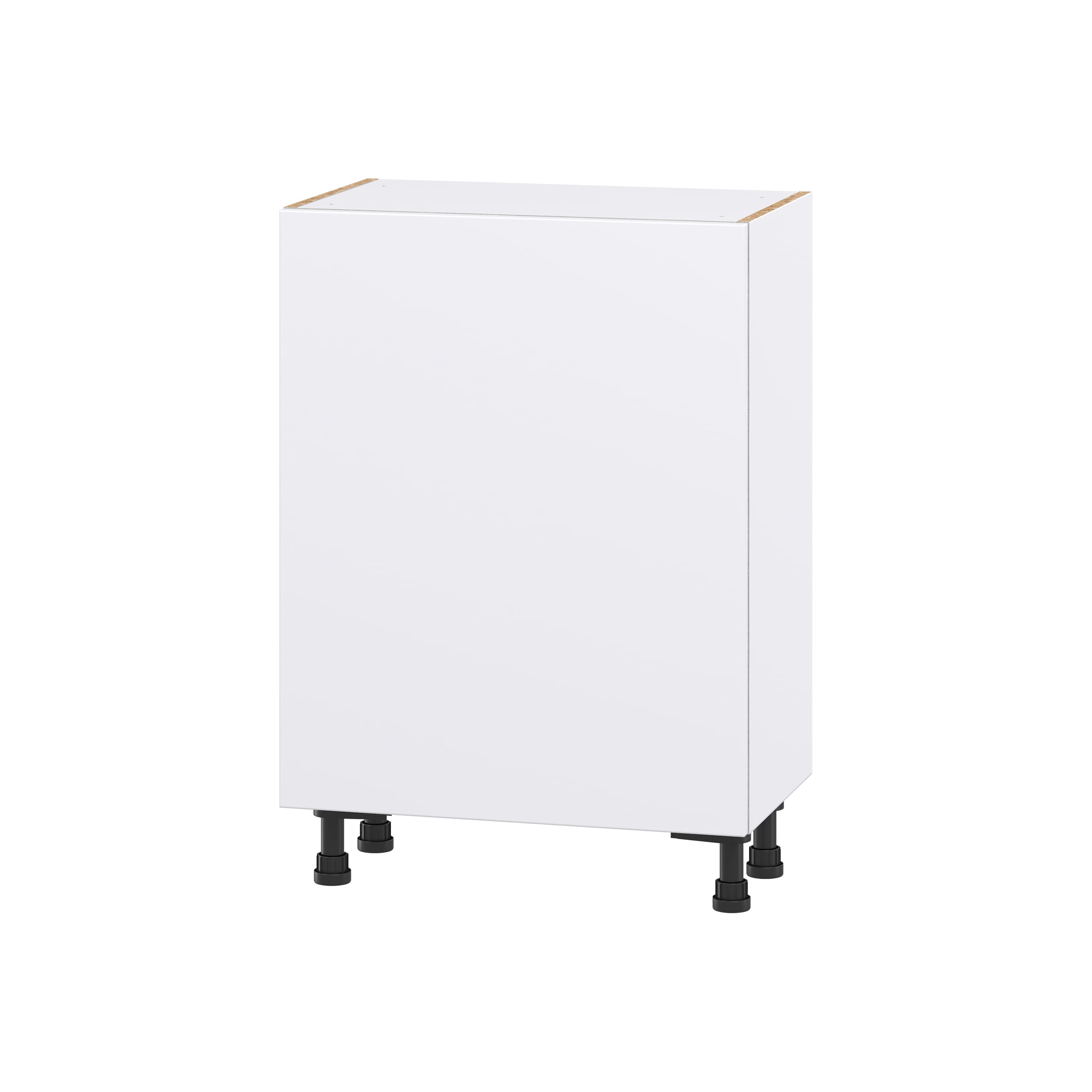 Hugo&Borg Lasalle 9-in W x 34.5-in H x 14-in D Bright White Slab Base Fully Assembled Cabinet (Flat Panel Slab Door Style)
