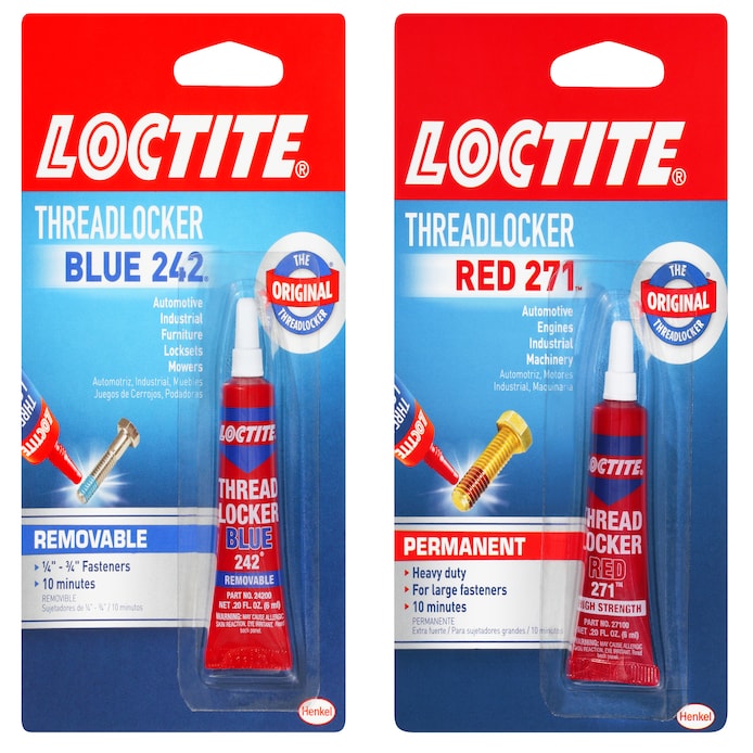Shop LOCTITE Threadlocker Blue 242 1 Tube with Threadlocker Red 271, 1 Tube  at