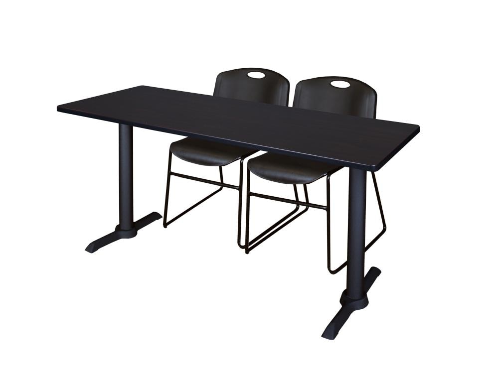 Regency MTRCT6024MW44BK Training Brown 4-Person Training Table (60-in W x 29-in H)