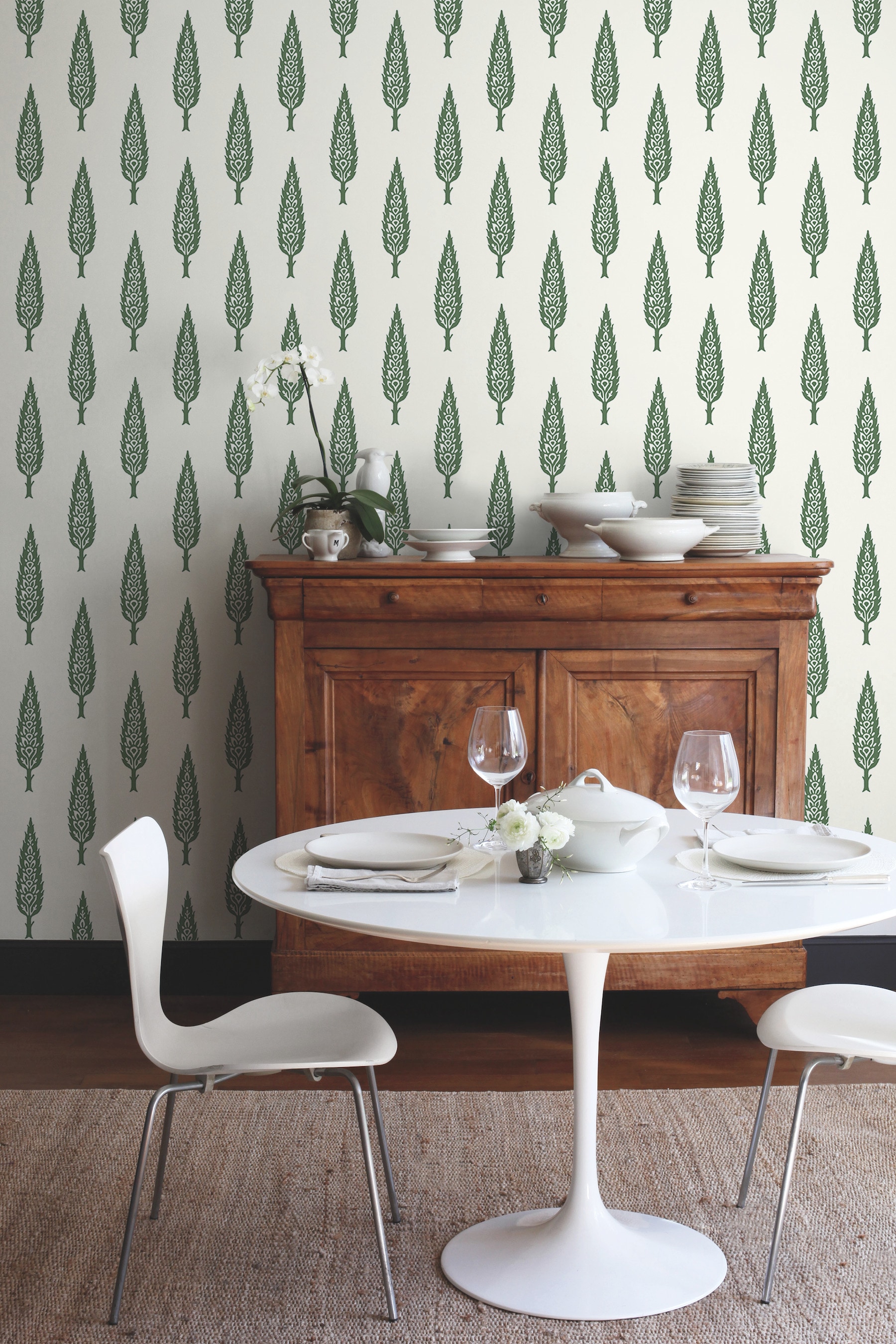 York Wallcoverings SS2604 Silhouettes 60.8-Sq. Feet Green Non-woven Ivy/Vines Prepasted Water Activated Paste Wallpaper