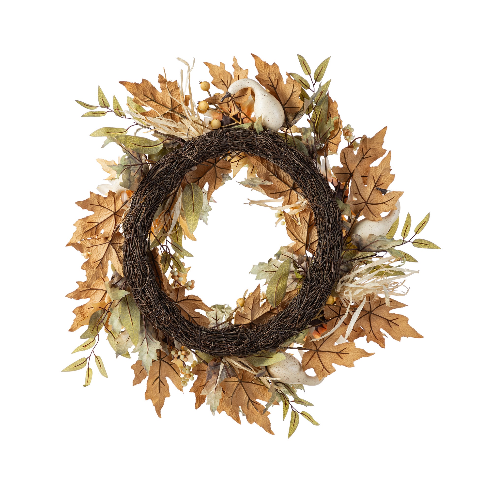 Glitzhome 2019500031 Artificial-Thanksgiving-Wreaths - View #2
