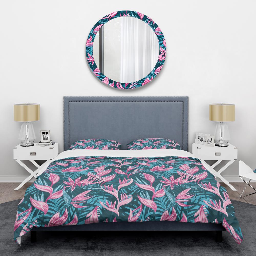 Designart BED24036-K 3 -Piece Blue King Duvet cover Set