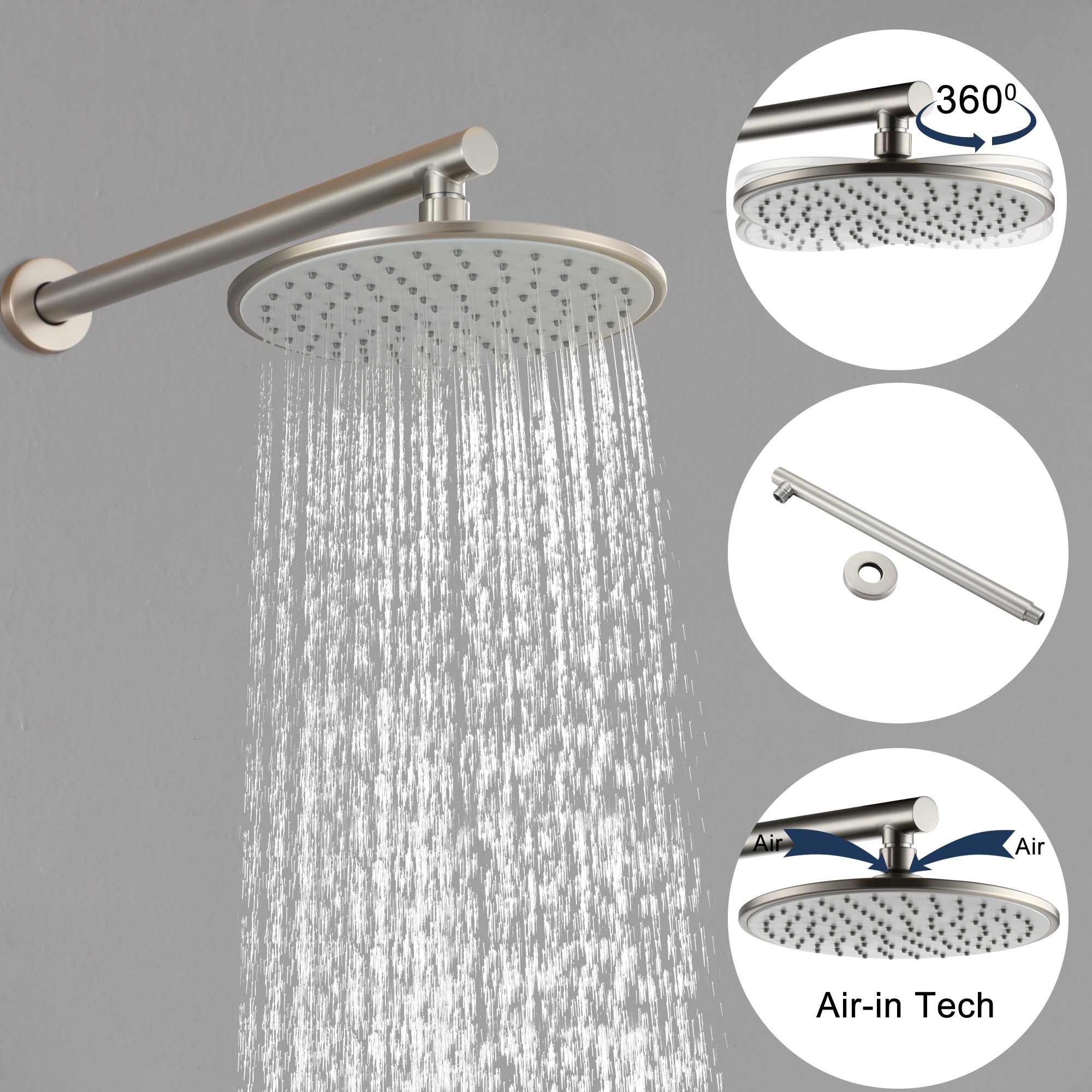 CASAINC M6066-B-10-CP Showerhead-Bar-Panels - View #6
