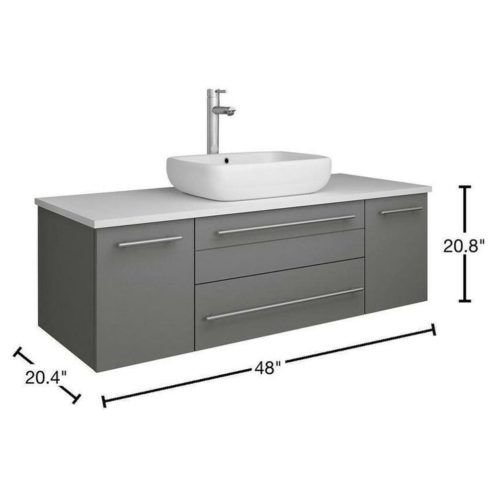Fresca FCB6148GR-VSL-CWH-V Bath-Vanity-Combo - View #15