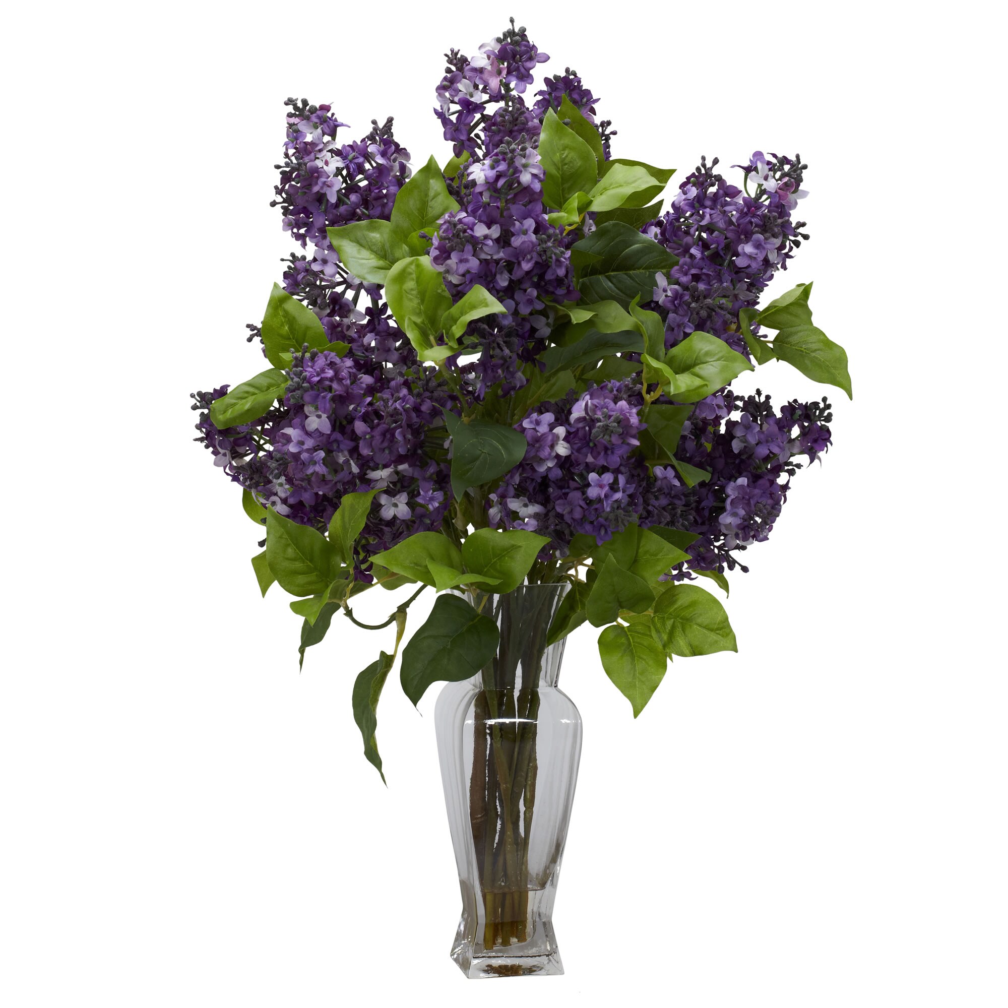 Lilacs Faux Silk Flower Arrangement Nearly Natural MPN 1256 Assorted Color 24 in 